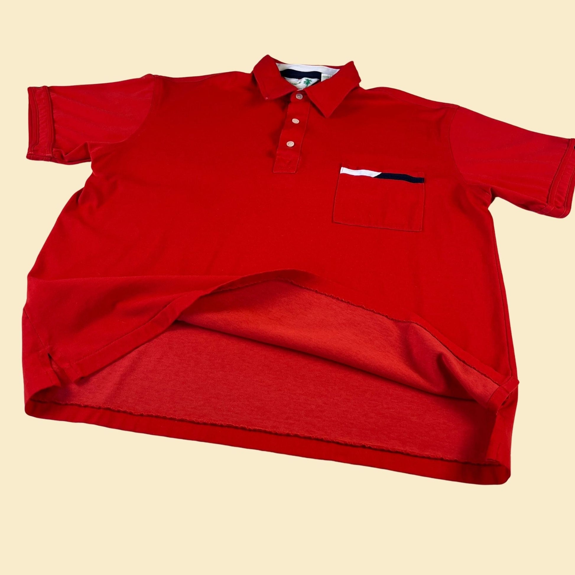 80s red polo shirt by Royale-Air