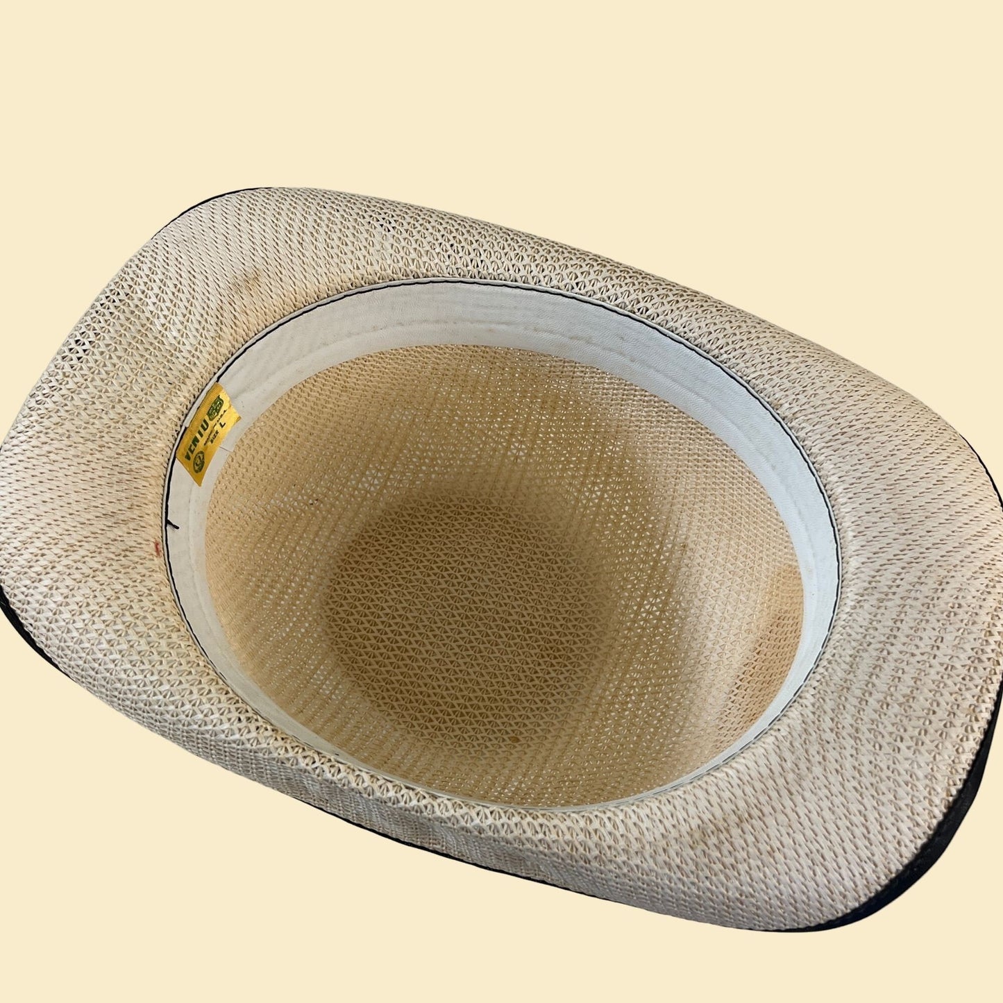 1984 Louisiana World Expo straw hat, vintage 1980s union-made straw sun hat