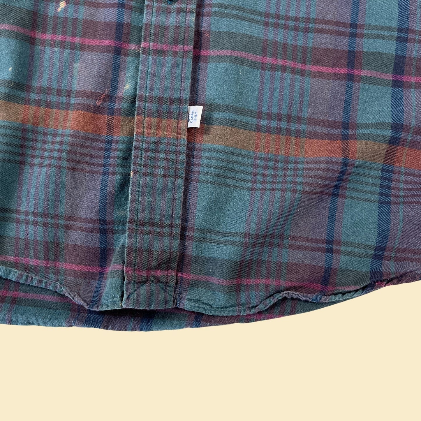 90s men's plaid button down by Polo Ralph Lauren, vintage men's purple/blue casual long sleeve shirt