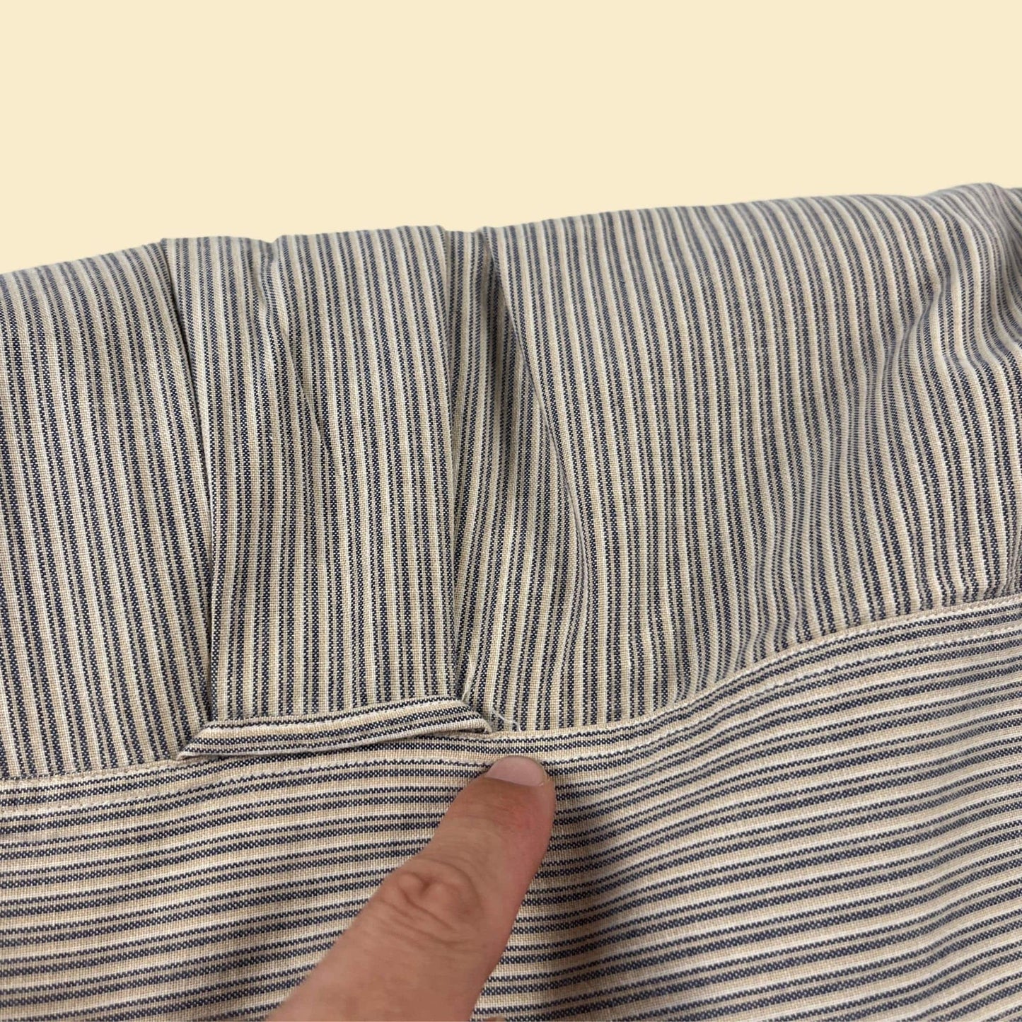 90s Eddie Bauer brown button down, size L vintage men's brown & white striped casual men's shirt