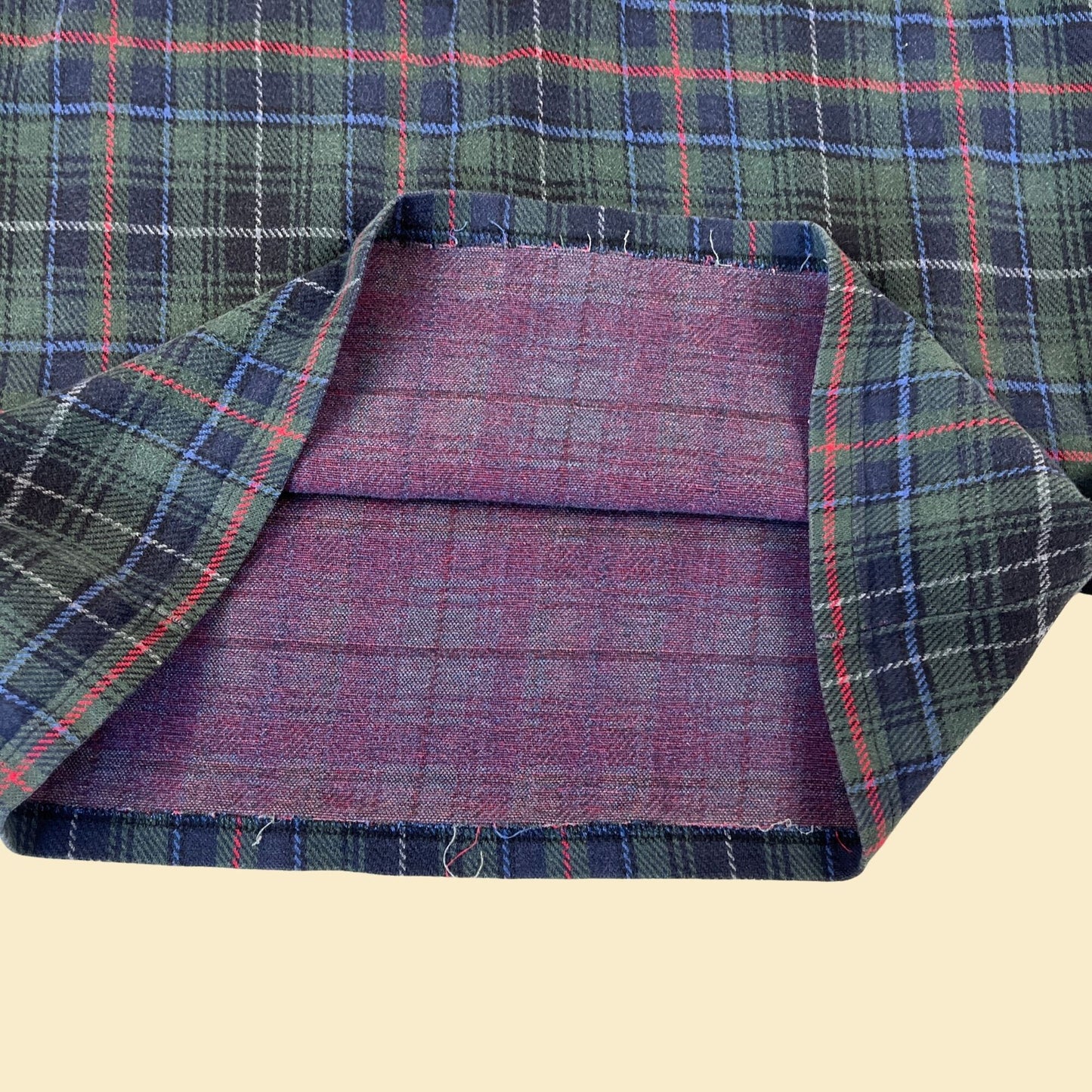 90s men's plaid polo shirt, size L long sleeve plaid 1990s vintage blue & red men's casual shirt