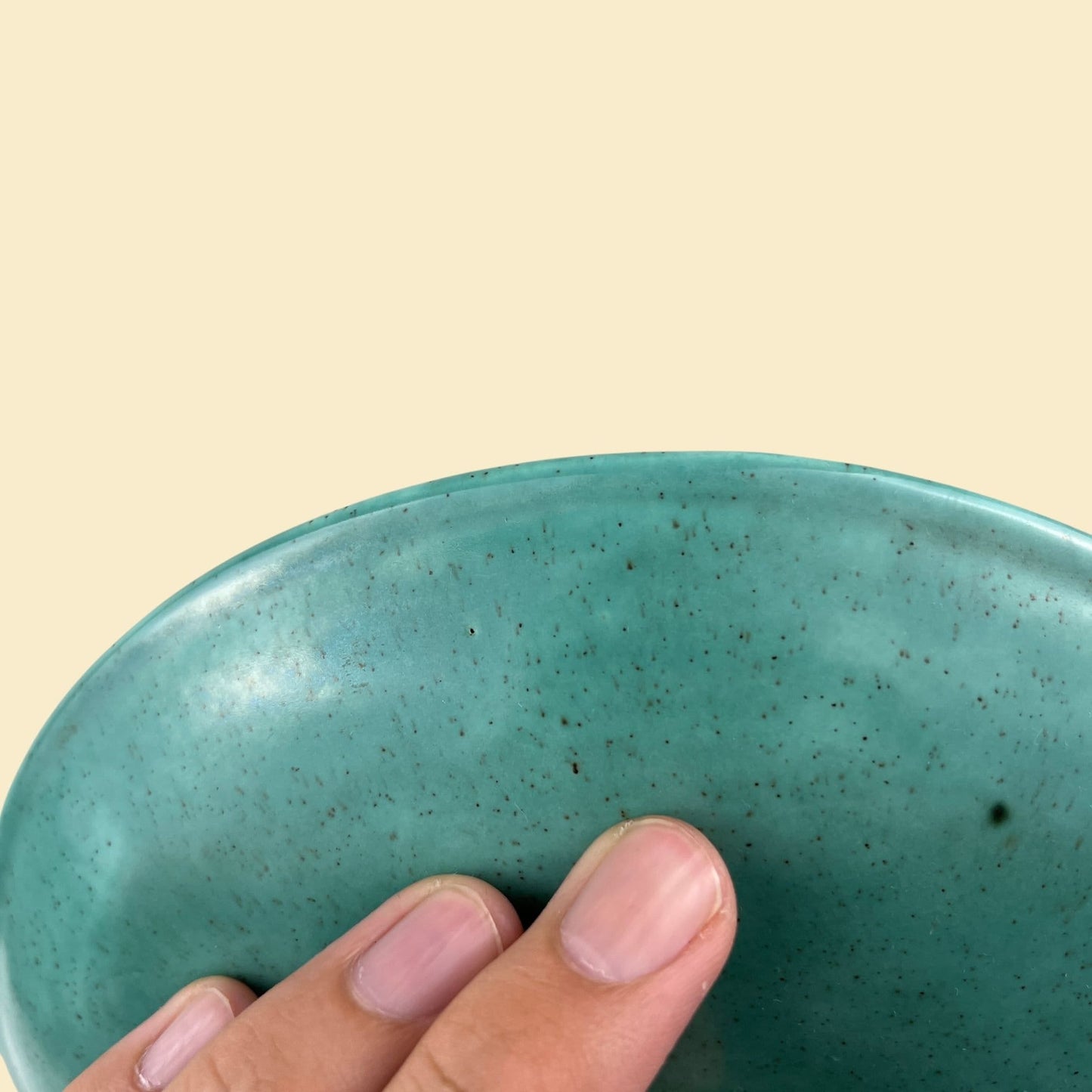 1970s ceramic casserole dish, vintage teal blue/green 'Eolo 70' lidded pot