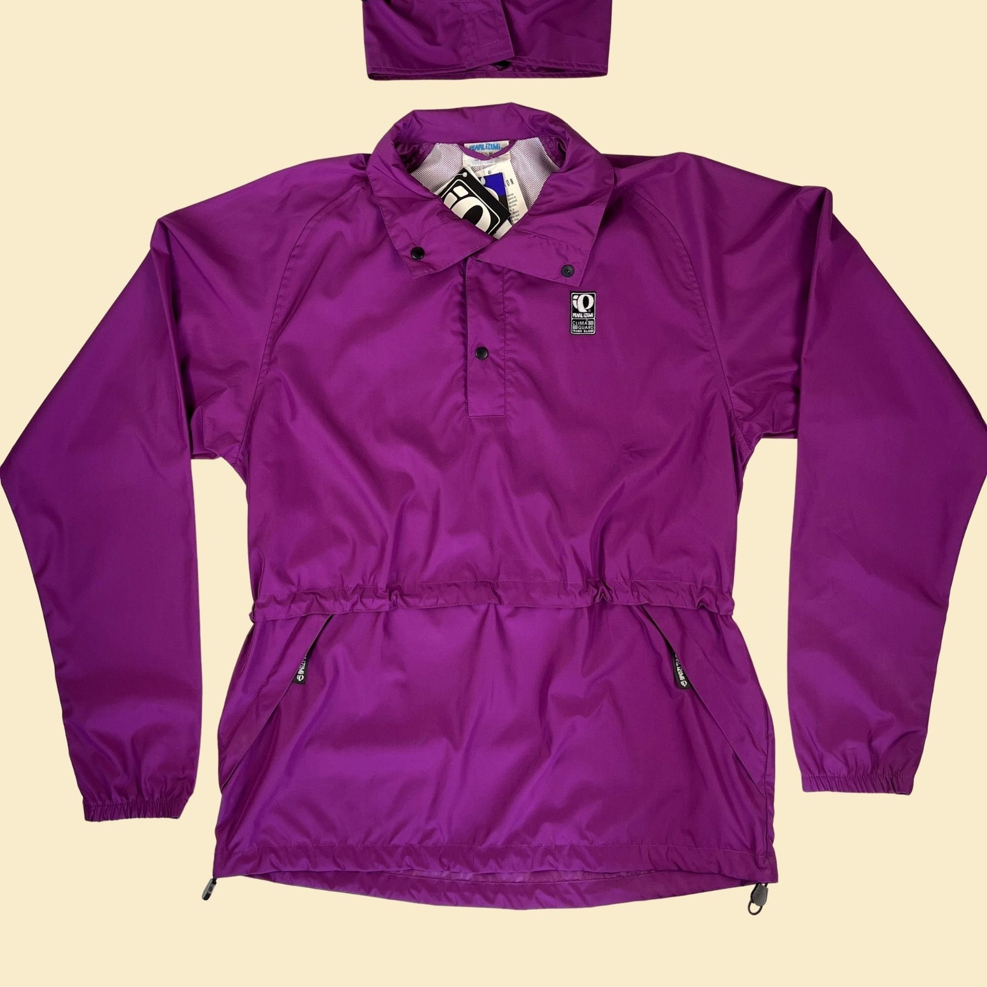 1980s Pearl Izumi purple jacket, size 10 women's vintage 80s new old stock windbreaker / bike jacket