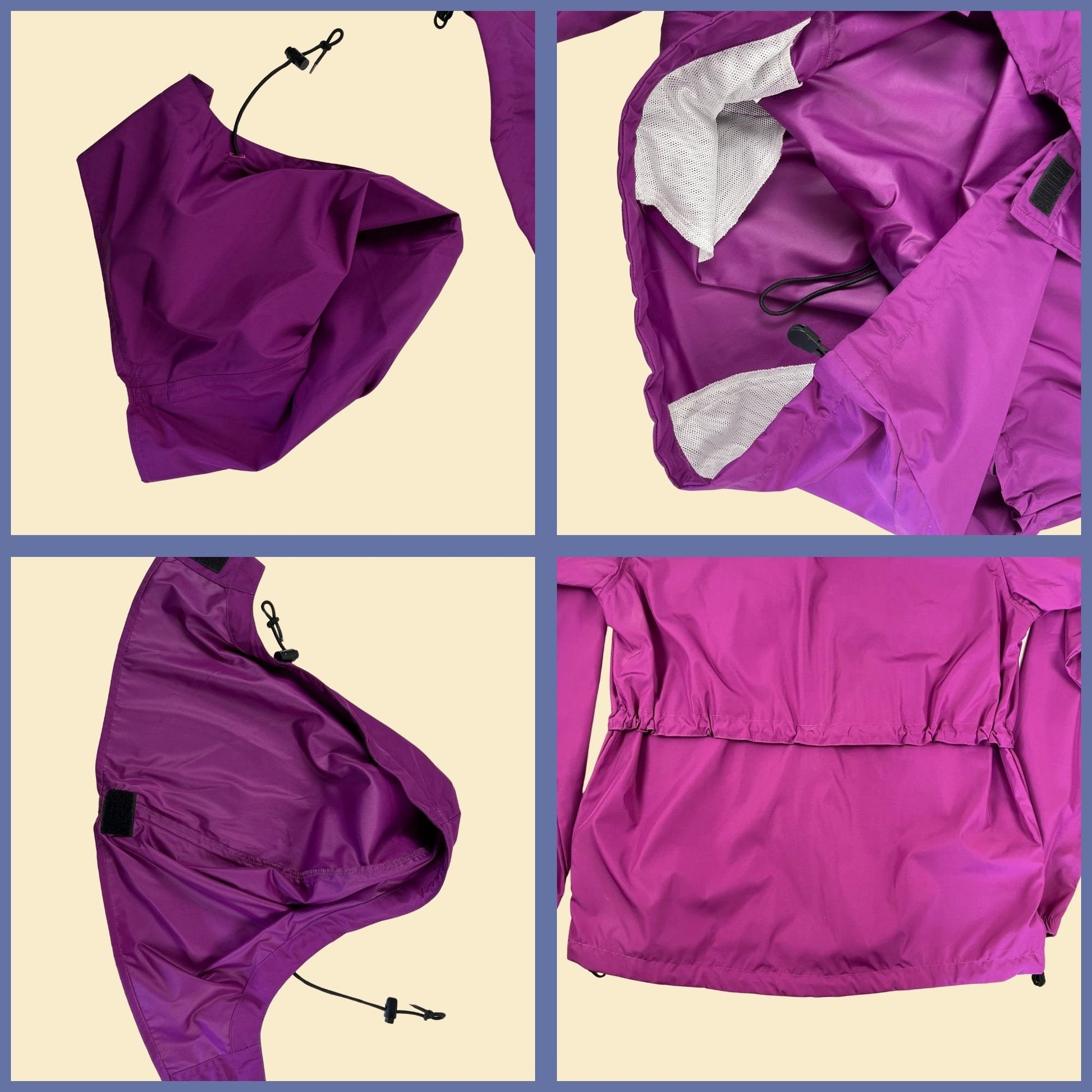 1980s Pearl Izumi purple jacket, size 10 women's vintage 80s new old stock windbreaker / bike jacket