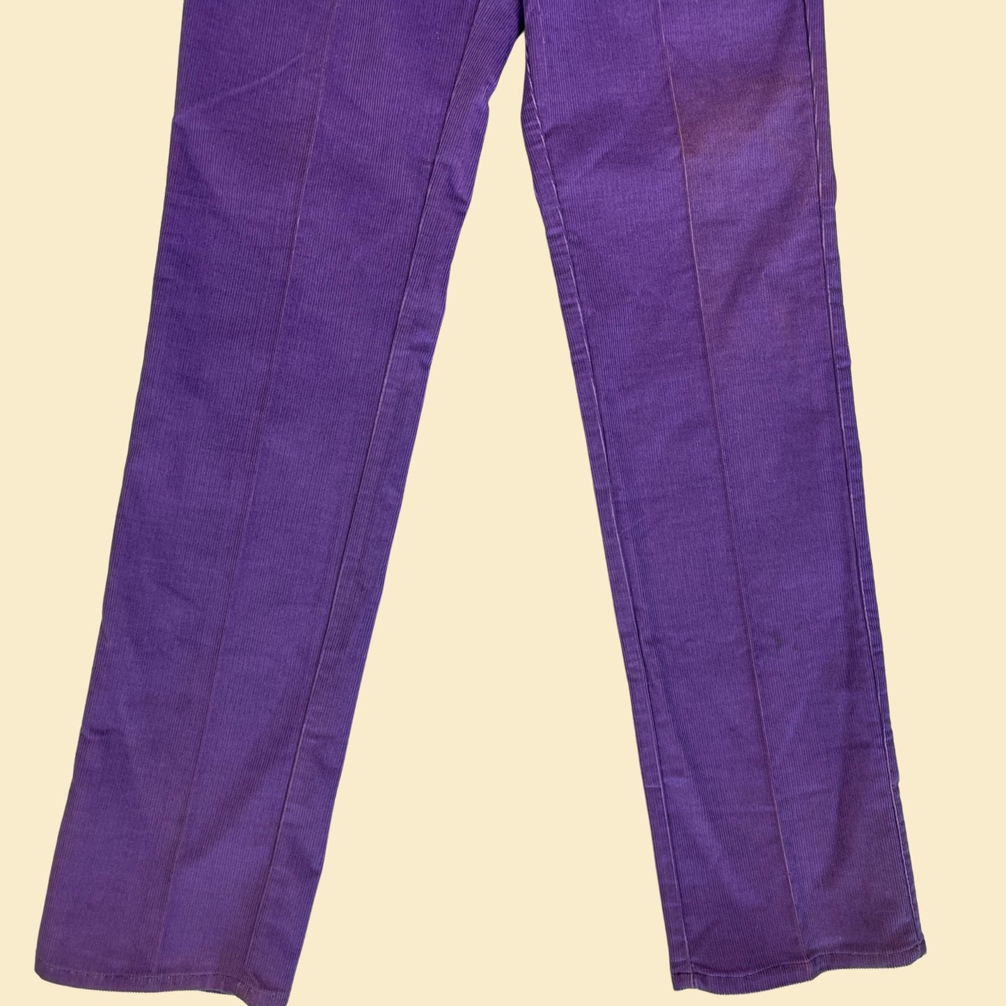 1980s highrise purple corduroy pants by Gloria Vanderbilt, NOS vintage 80s women's 25" waist pants