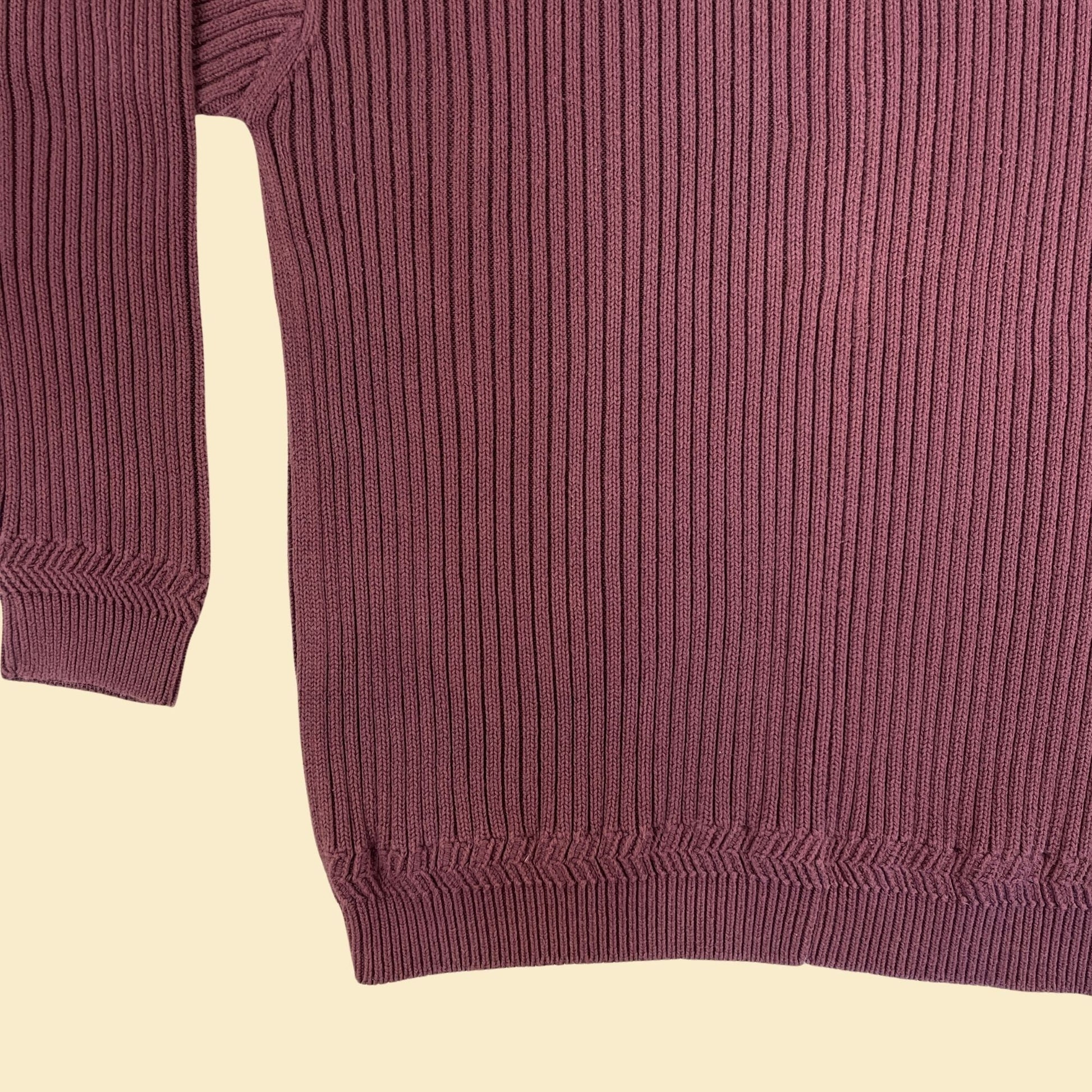 1990s GANT burgundy 3XT sweater, vintage 90s cotton crewneck men's sweater