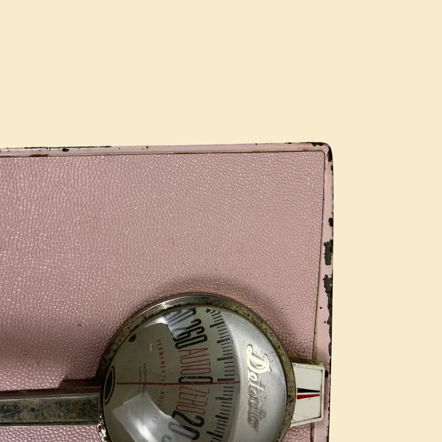 1960s pink Detecto scale, vintage 60s bathroom scale