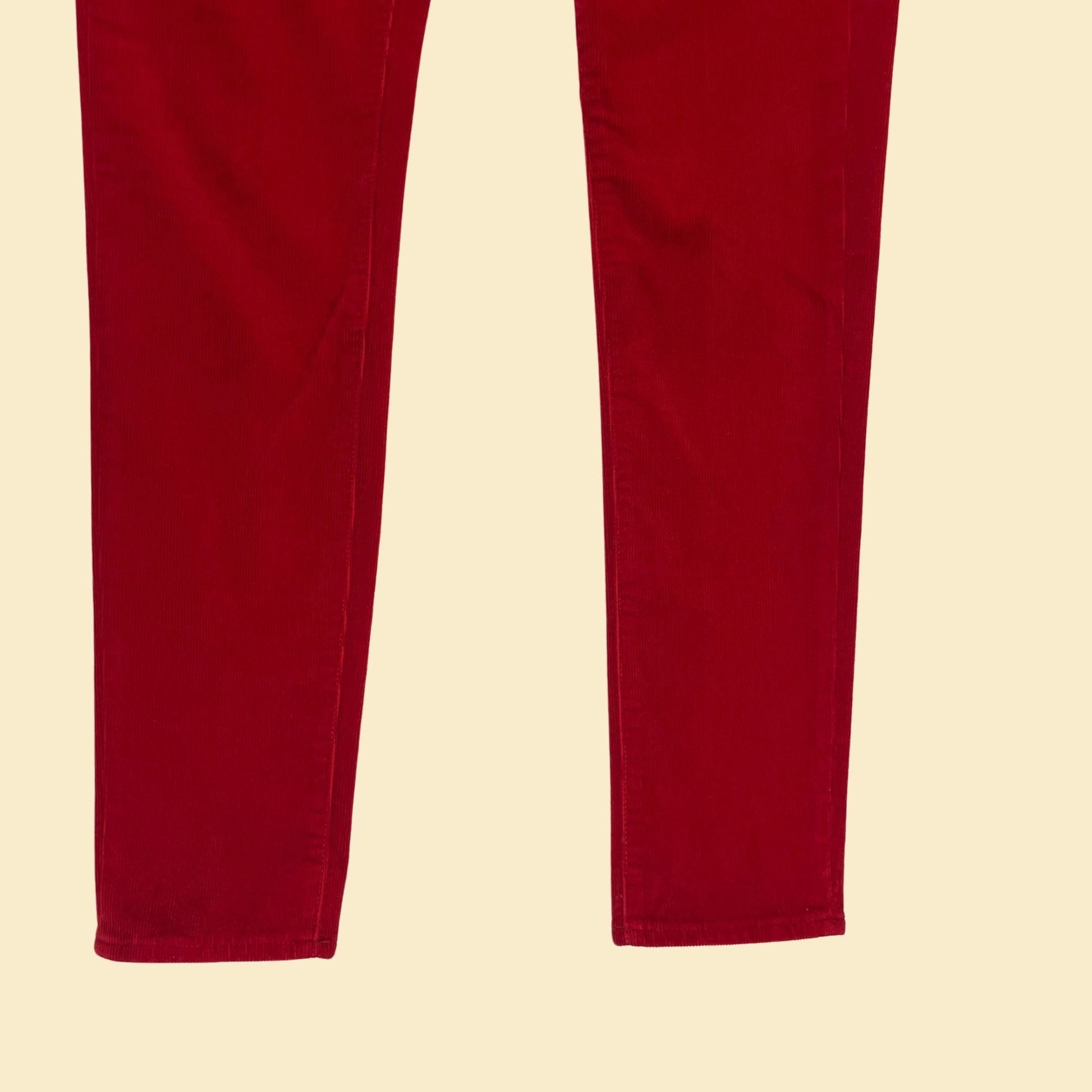 Vintage 90s/Y2K Ralph Lauren Sport corduroy pants, size 6 red 1990s skinny to straight leg women's pants