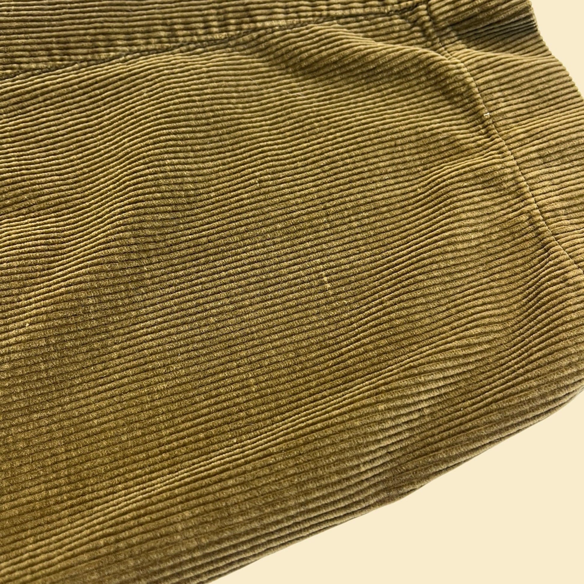 1990s olive green corduroy pants, size 14 Lizsport 90s dark green women's high rise pants