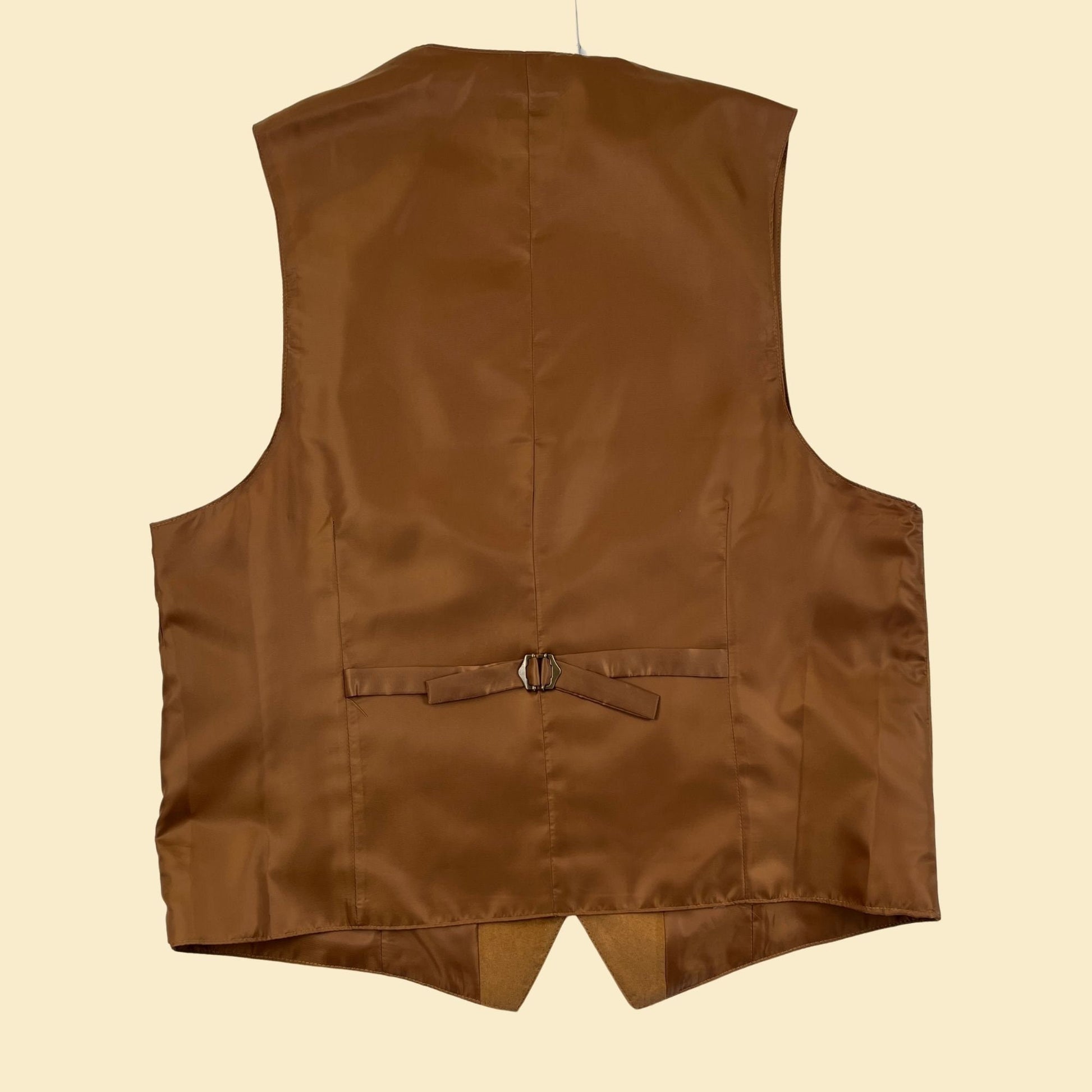 80s/90s John Blair men's formal vest, vintage 1980s brown button up vest