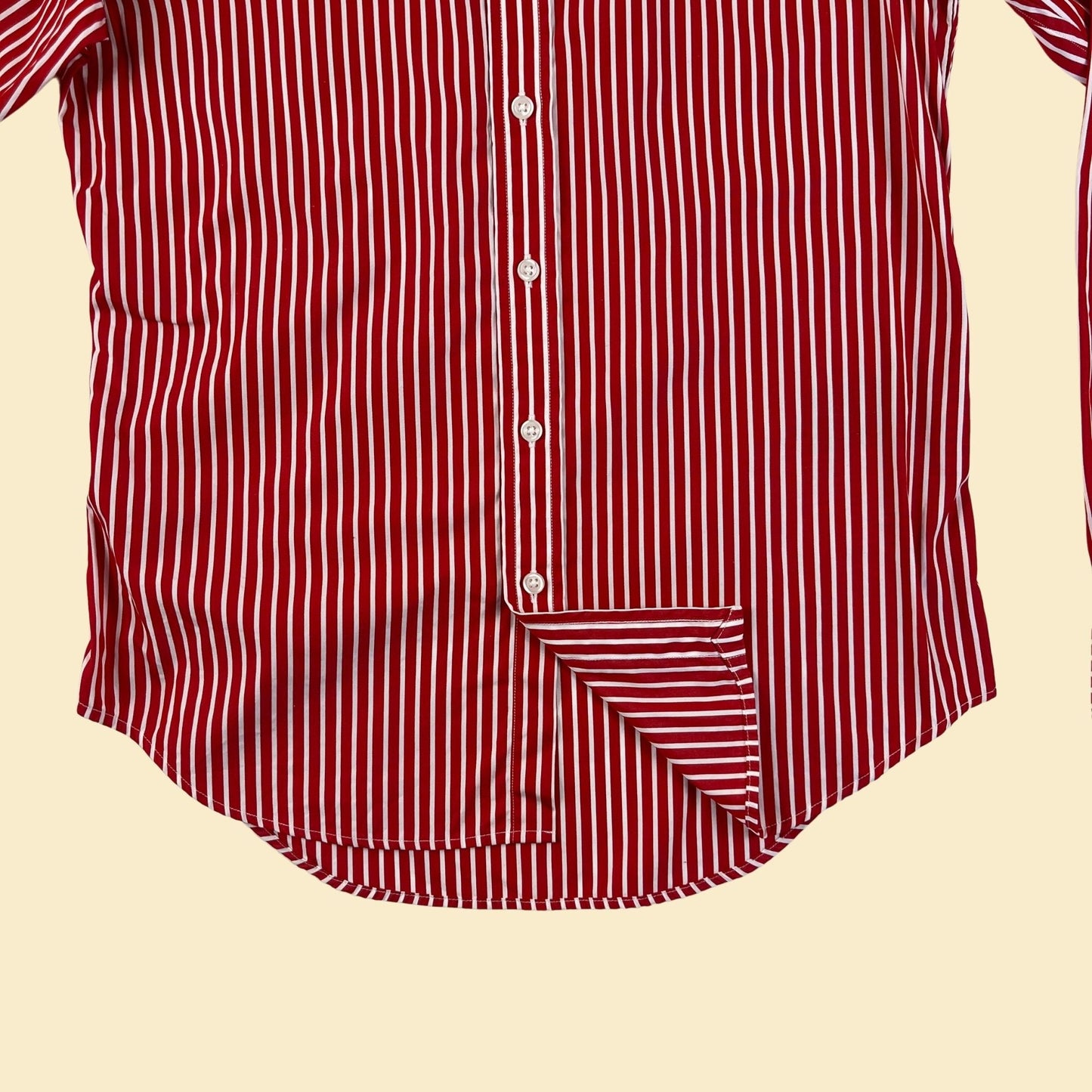 Vintage 90s/Y2K Ralph Lauren Sport striped red/white blouse, size 4 1990s striped women's shirt