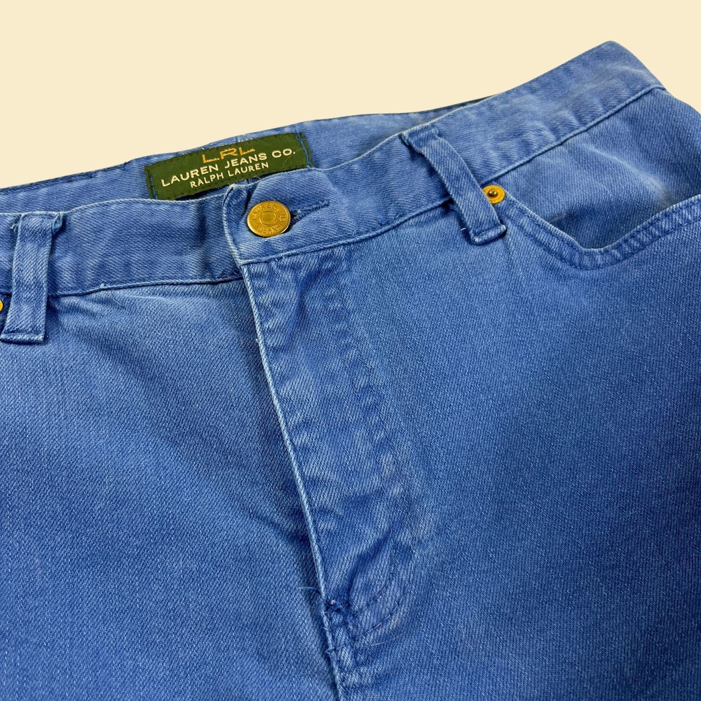 90s/Y2K women's blue denim pants, 30x25 Lauren Jeans Co, Ralph Lauren blue mid-rise pants