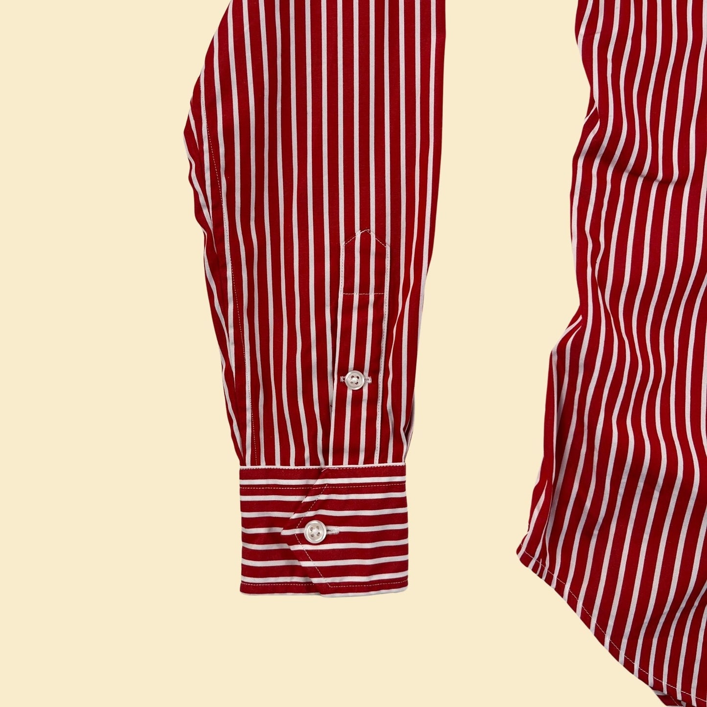 Vintage 90s/Y2K Ralph Lauren Sport striped red/white blouse, size 4 1990s striped women's shirt