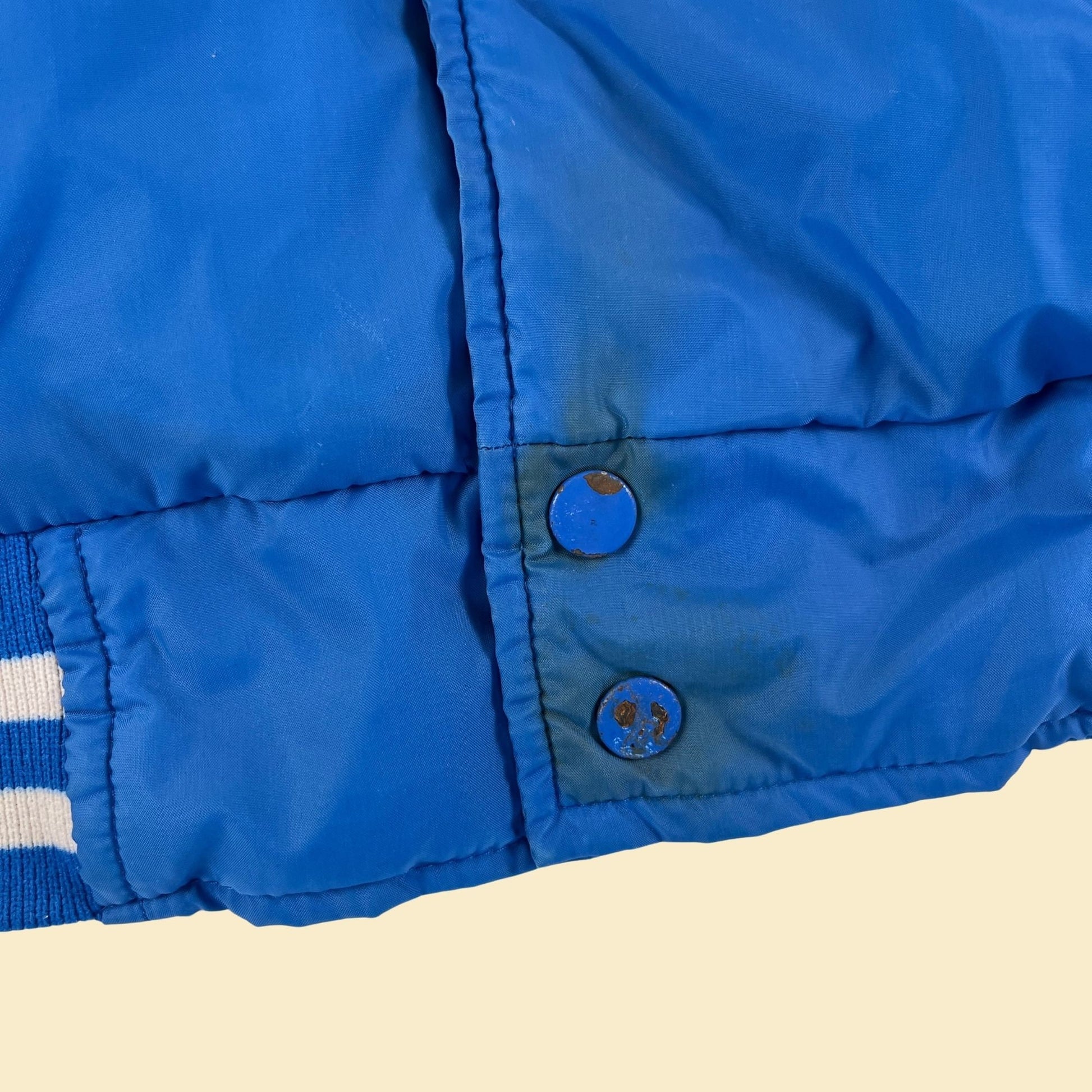 1990s blue bomber windbreaker jacket by Trax,