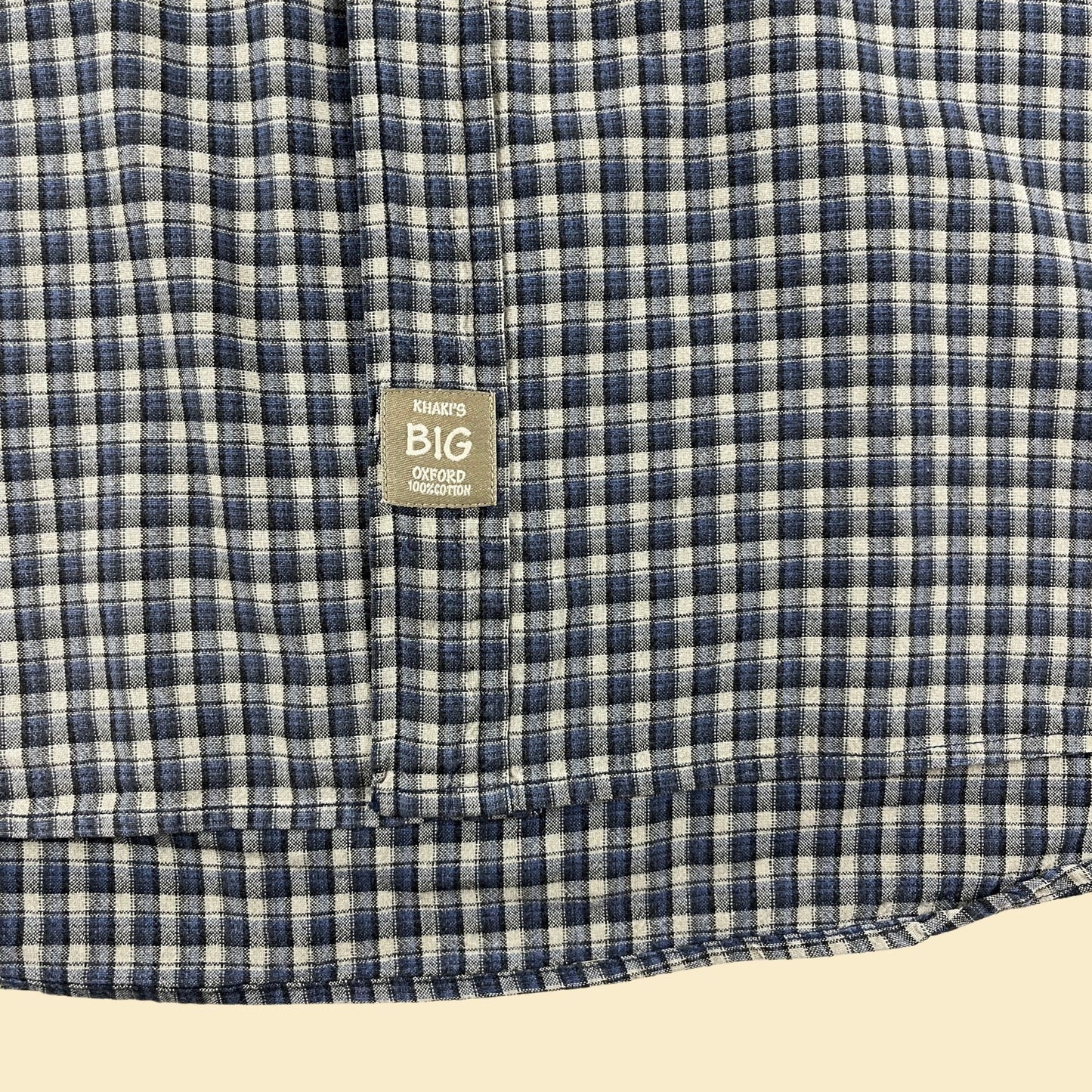 90s/Y2K flannel 2XL shirt, Khaki's by Arrows vintage 1990s blue & grey long sleeve cotton button down