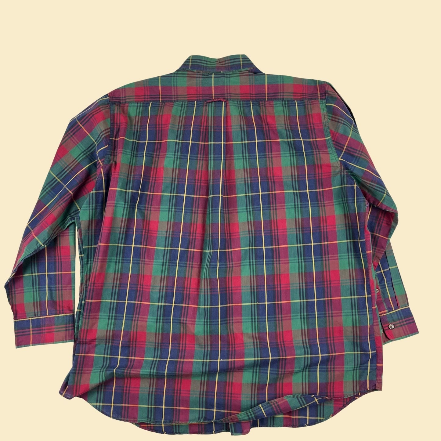 90s XXL plaid shirt by McGregor Classics, vintage 1990s burgundy/green/blue men's long sleeve button down top