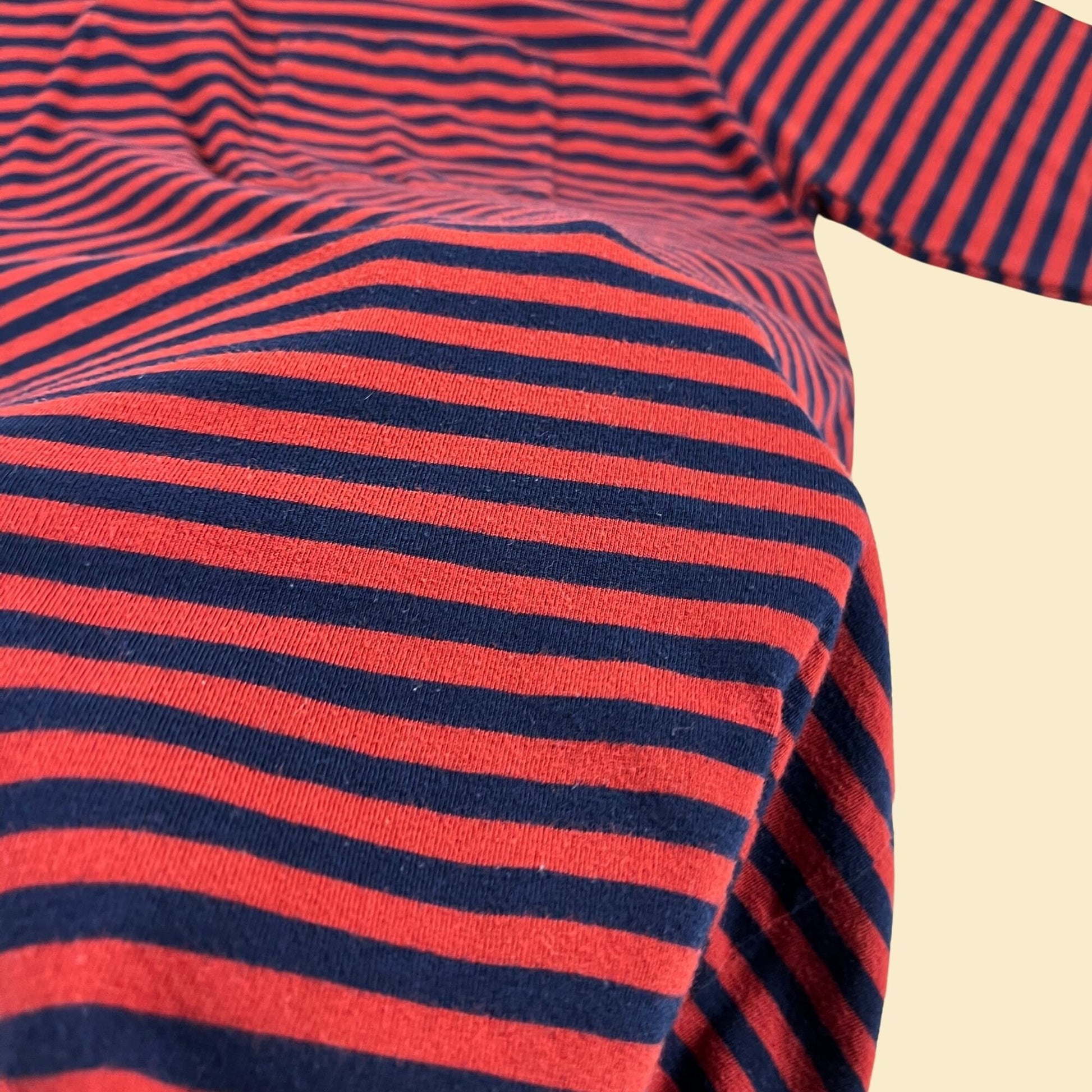 1990s L striped polo shirt by Puritan, vintage 90s men's burgundy & blue short sleeve golf top