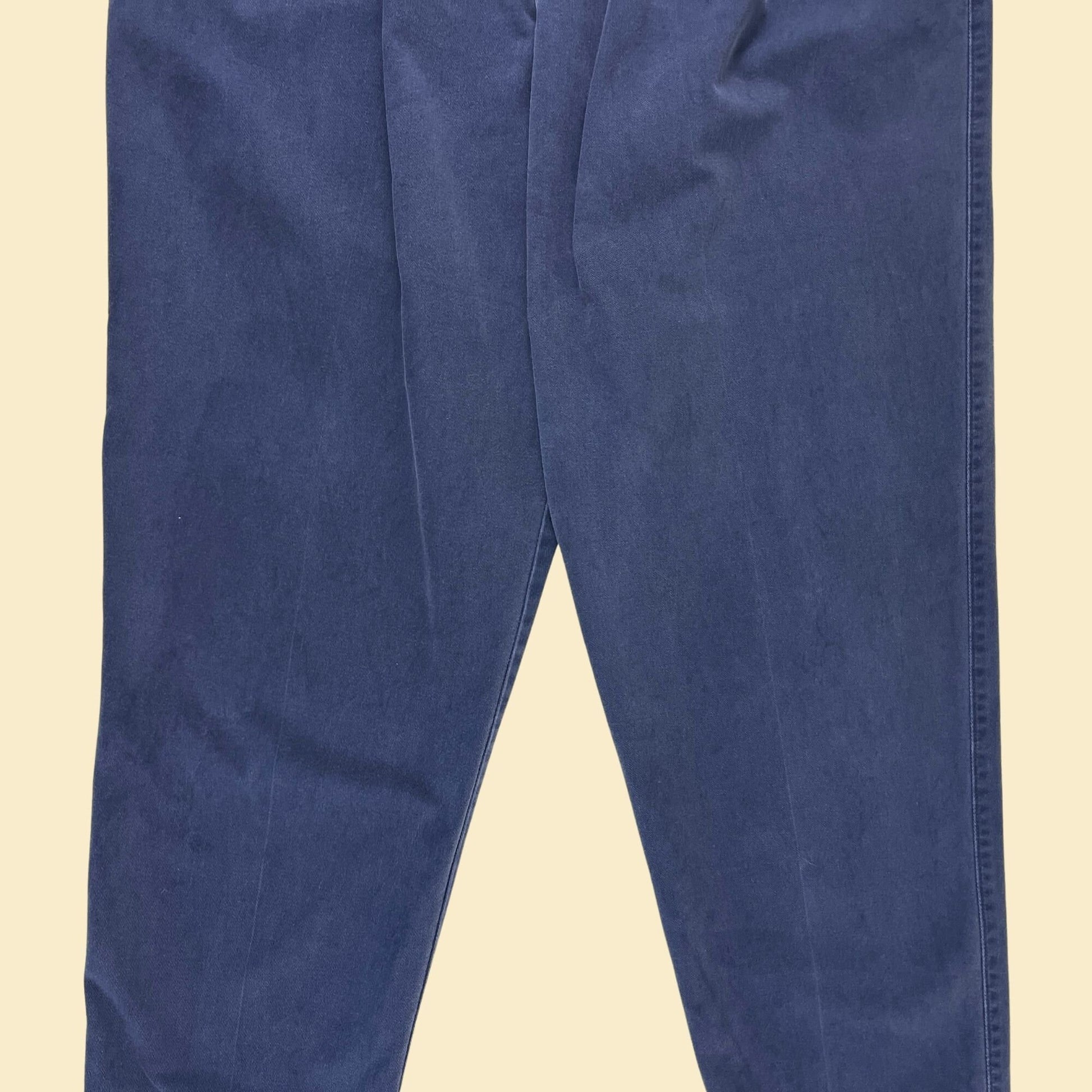 1990s Lee Casuals pleated pants, 33"x28.5" vintage blue pants