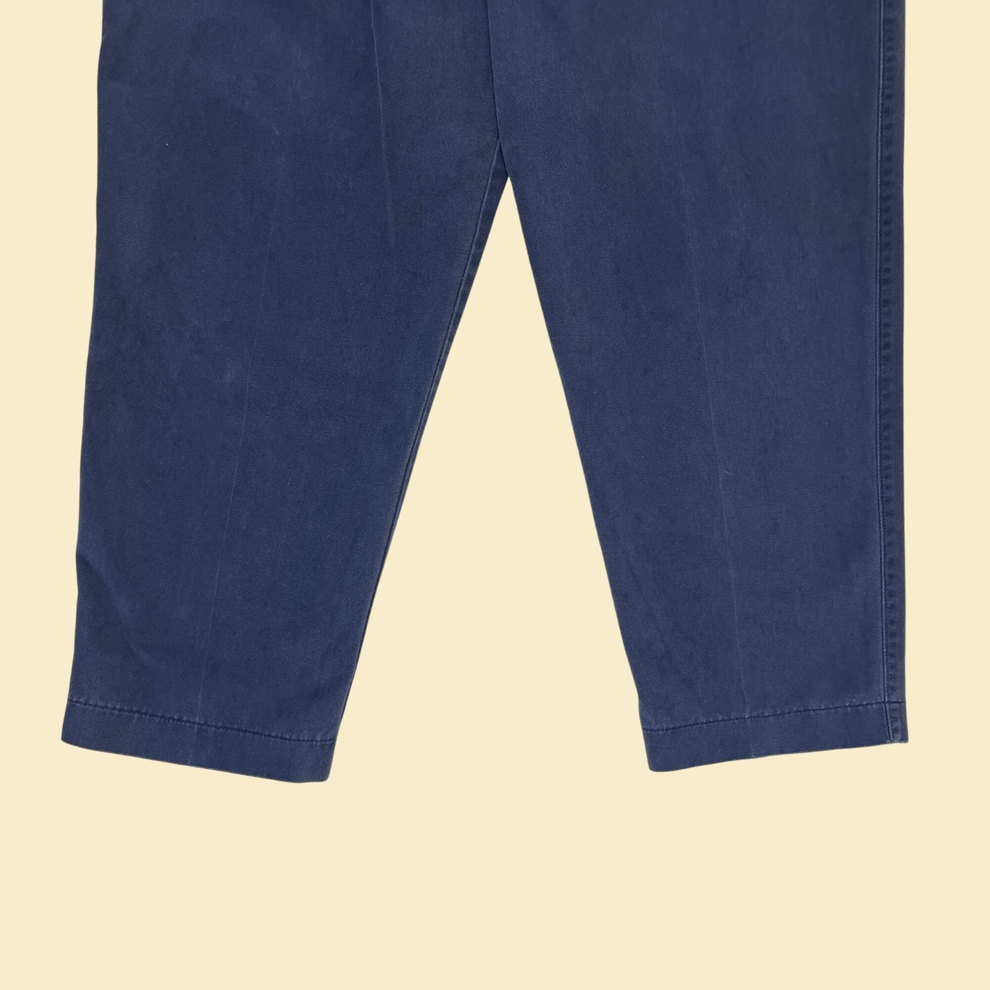 1990s Lee Casuals pleated pants, 33"x28.5" vintage blue pants