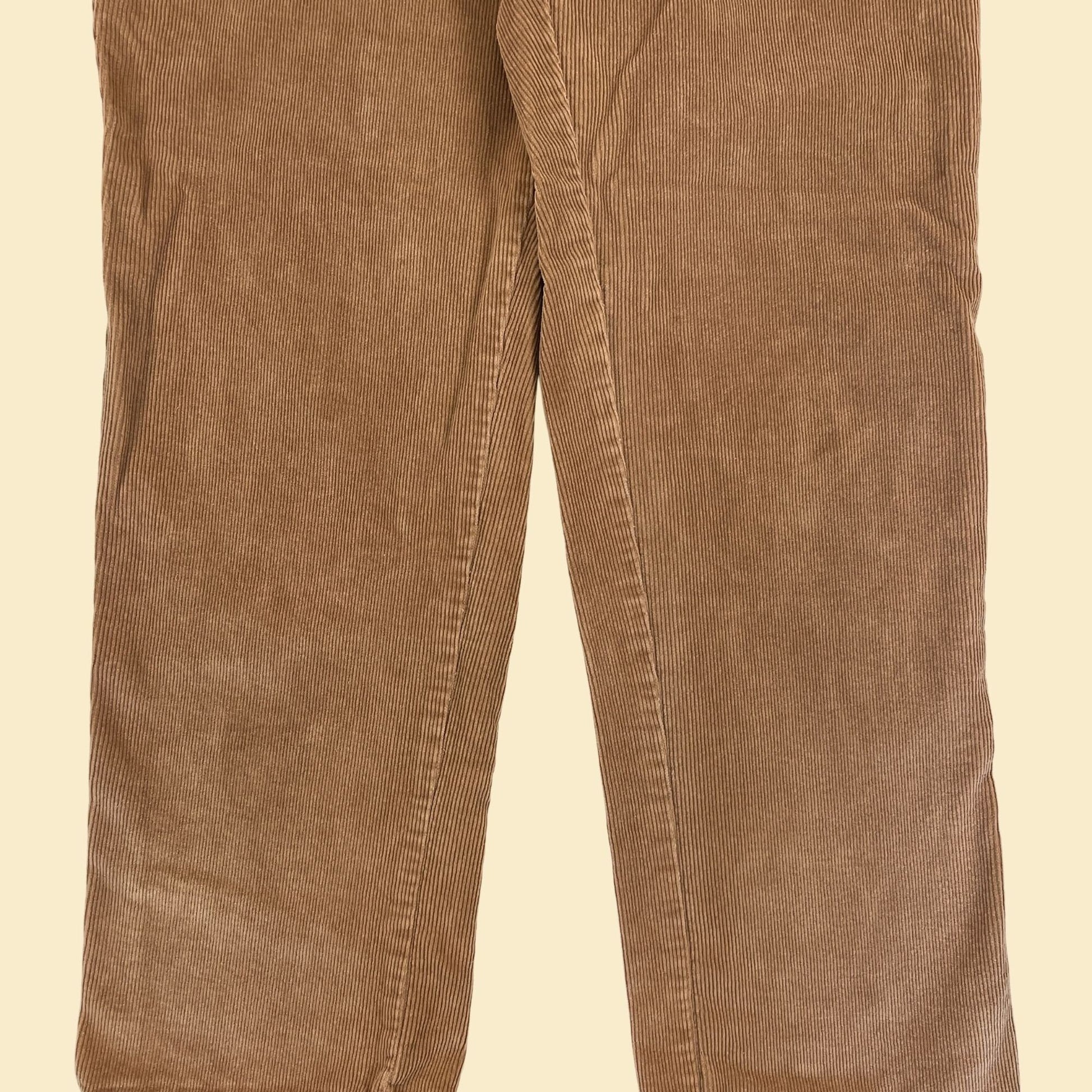 2000s L.L. Bean tan corduroy pants, women's size 10 vintage Y2K brown straight leg pants