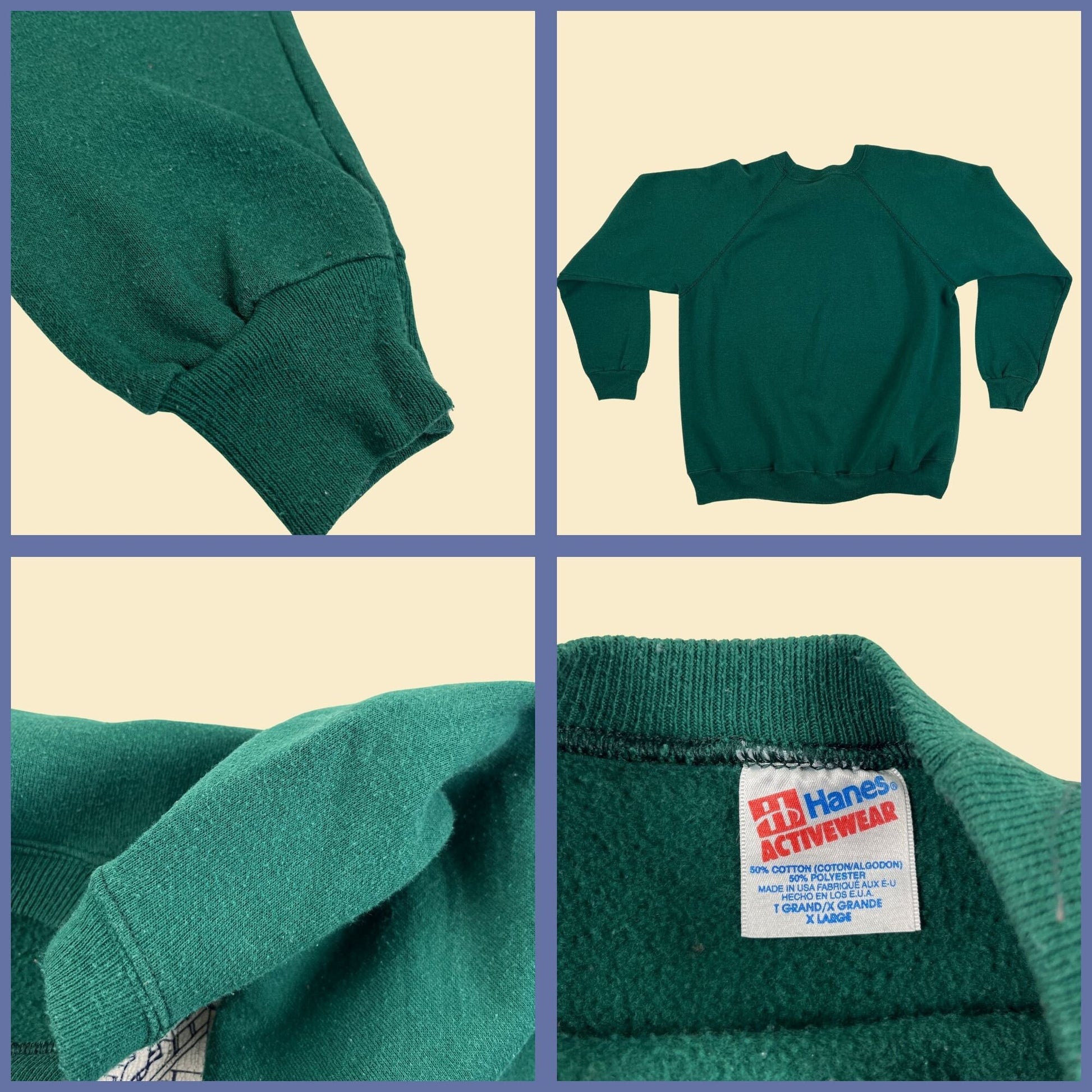 90s XL Ye Old English Festival Atlanta GA crewneck by Hanes Activewear, vintage 1990s green/white sweatshirt