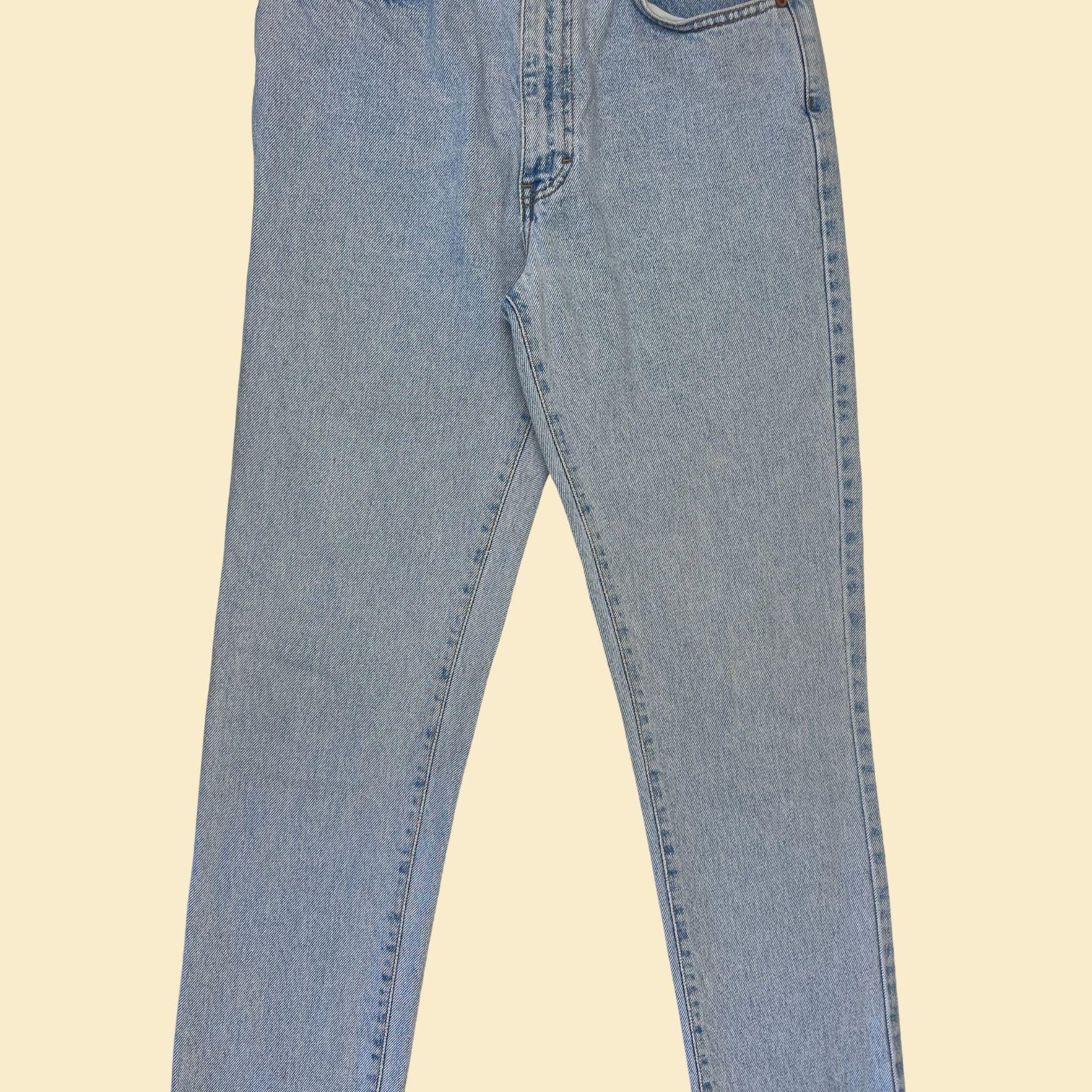 1990s Calvin Klein size 8 jeans, vintage light-wash "super slim" women's denim pants