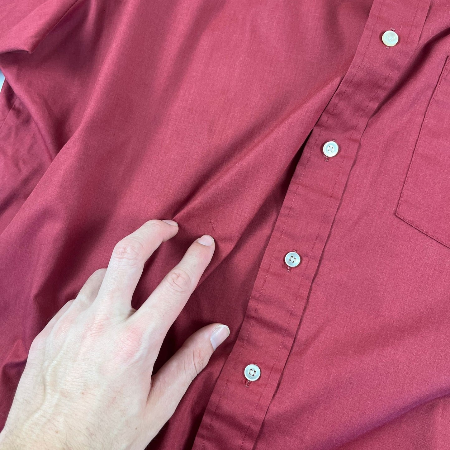 70s XL Towncraft JCPenney shirt, vintage burgundy men's short sleeve button down top