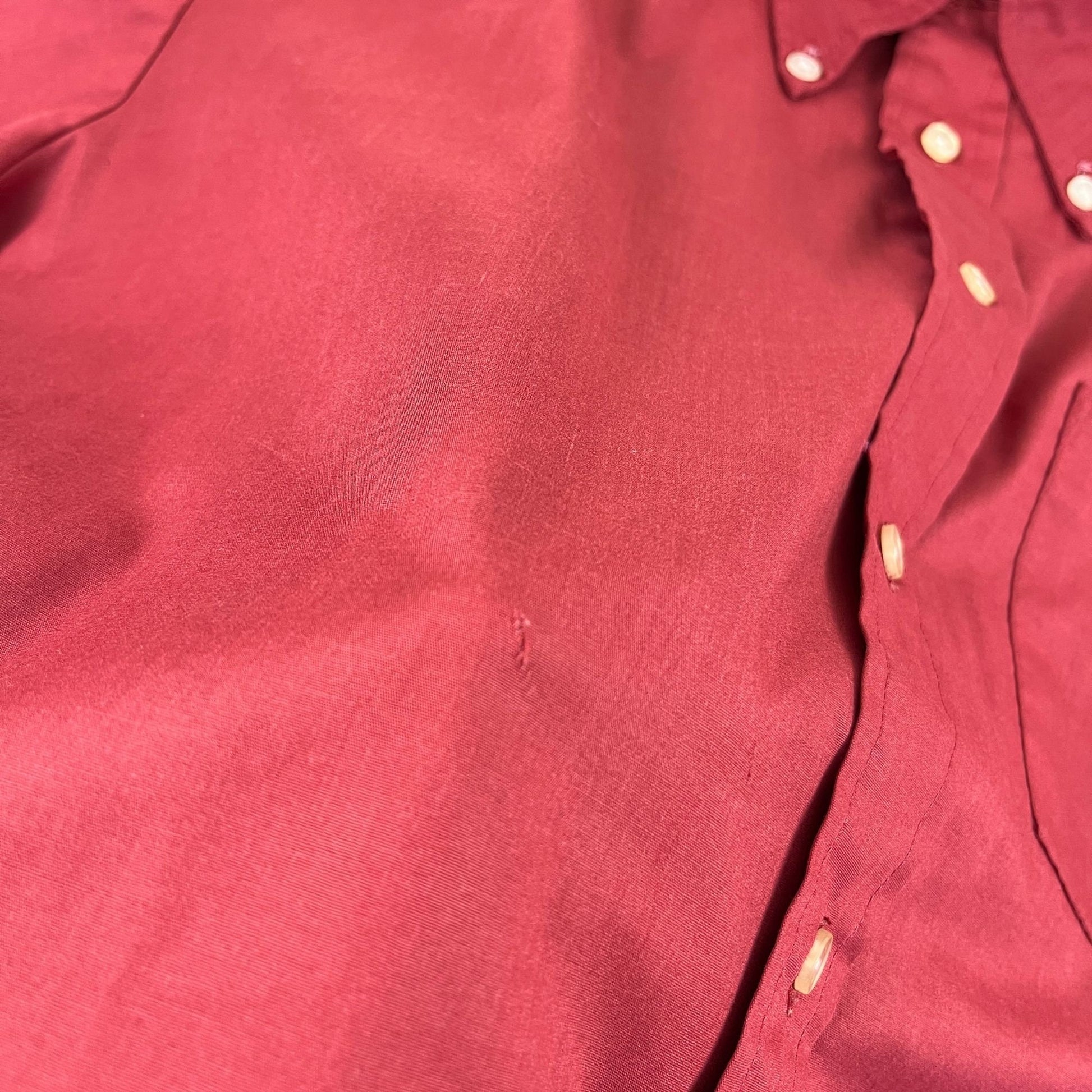 70s XL Towncraft JCPenney shirt, vintage burgundy men's short sleeve button down top