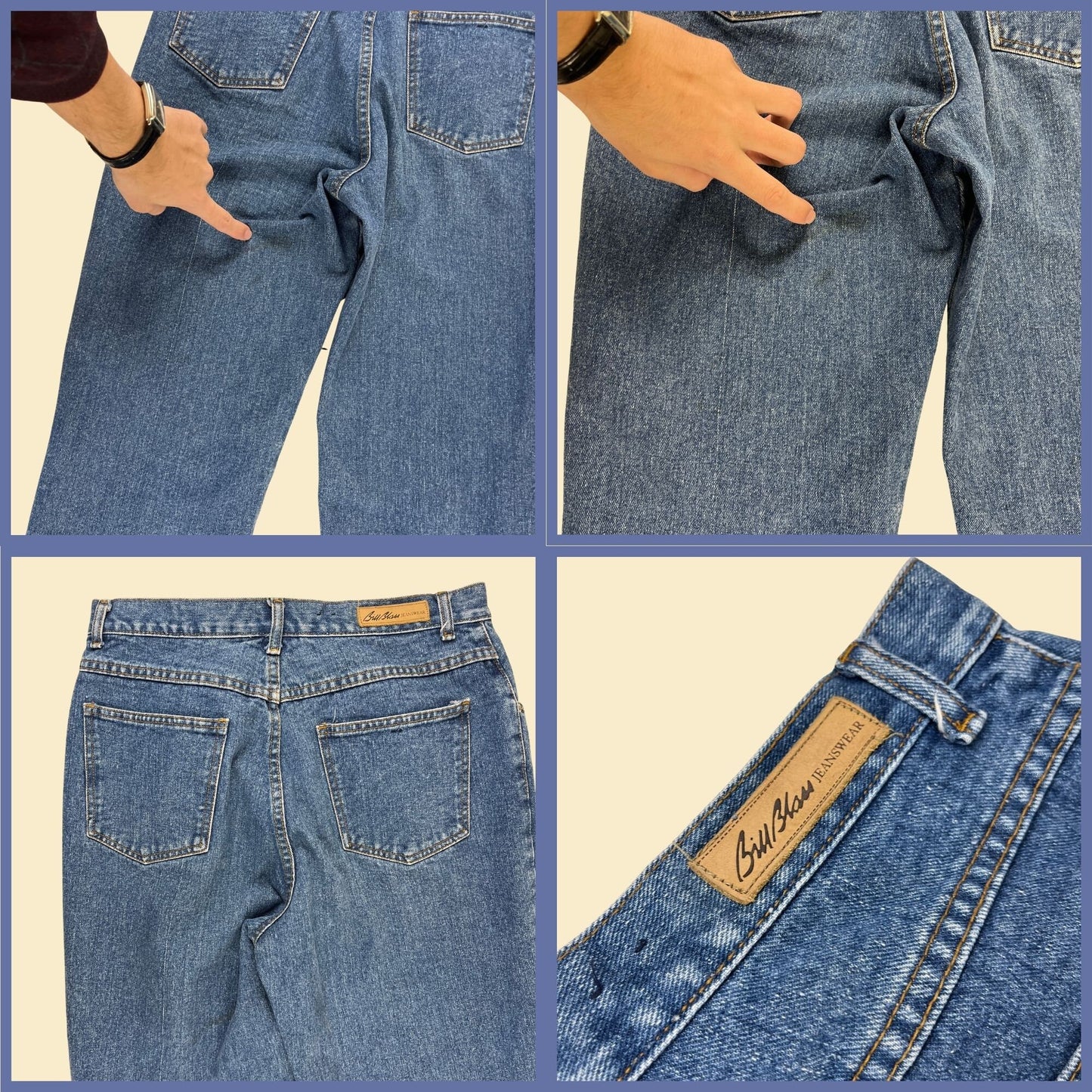 1990s Bill Blass 14P jeans, vintage women's high-rise medium wash denim pants