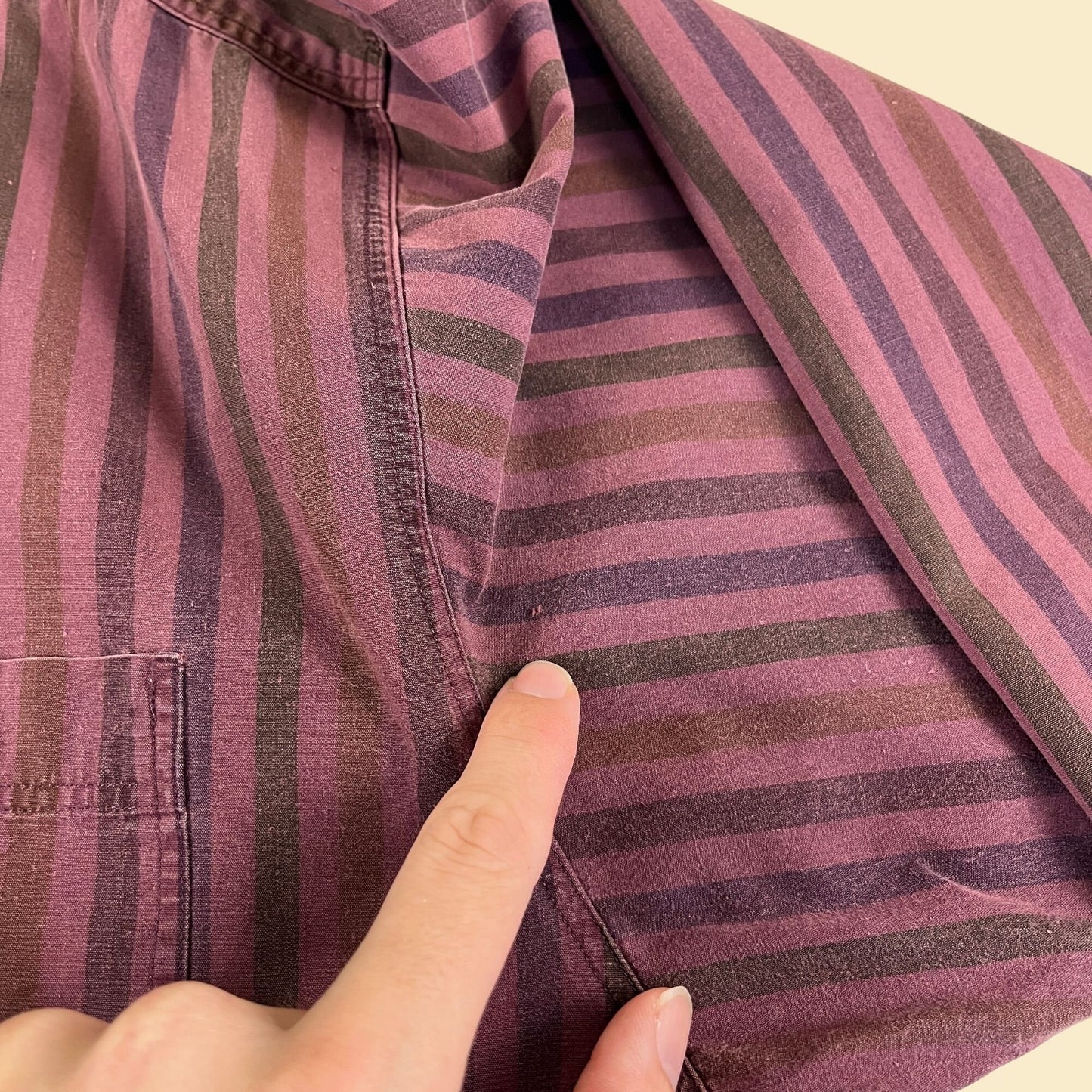 90s Structure men's XL shirt, vintage striped purple/brown men's button down toip