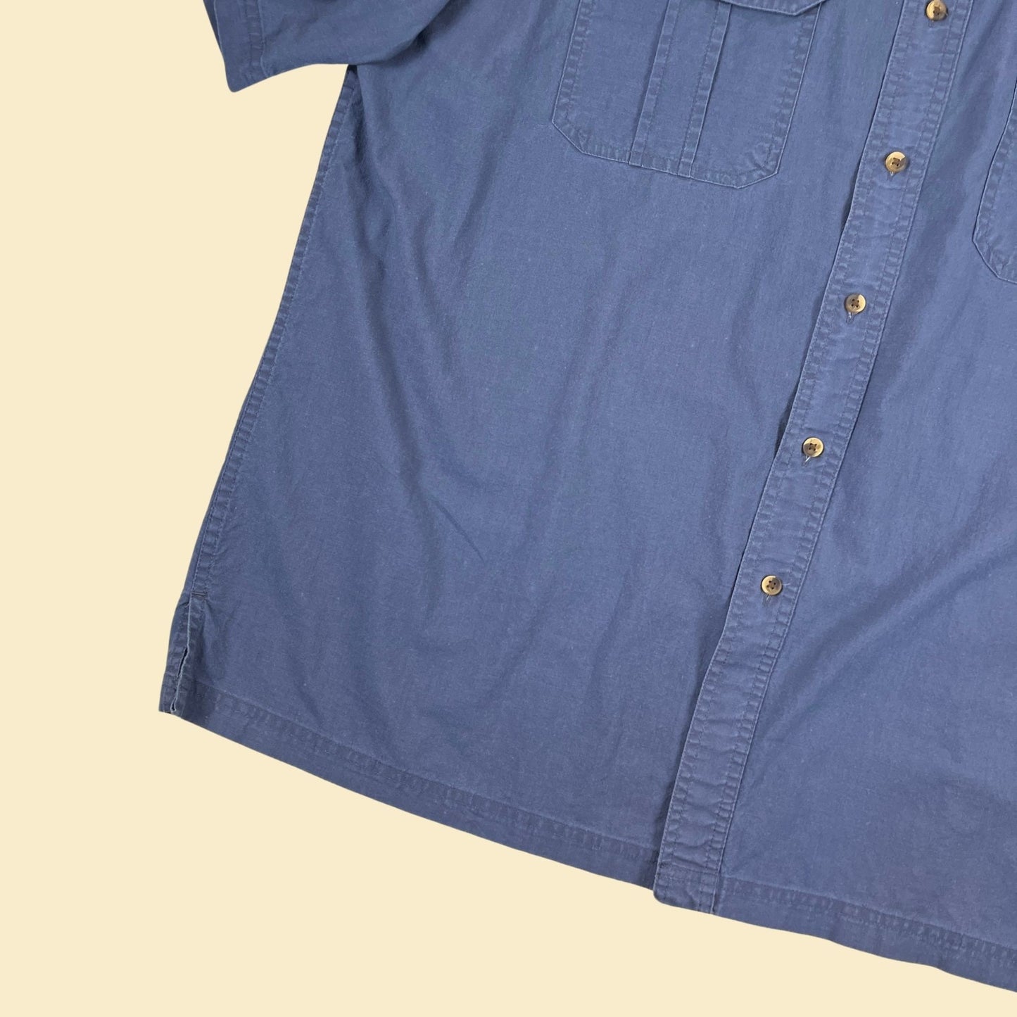 90s XL casual blue shirt by Puritan, vintage button down cotton men's top w/ collar