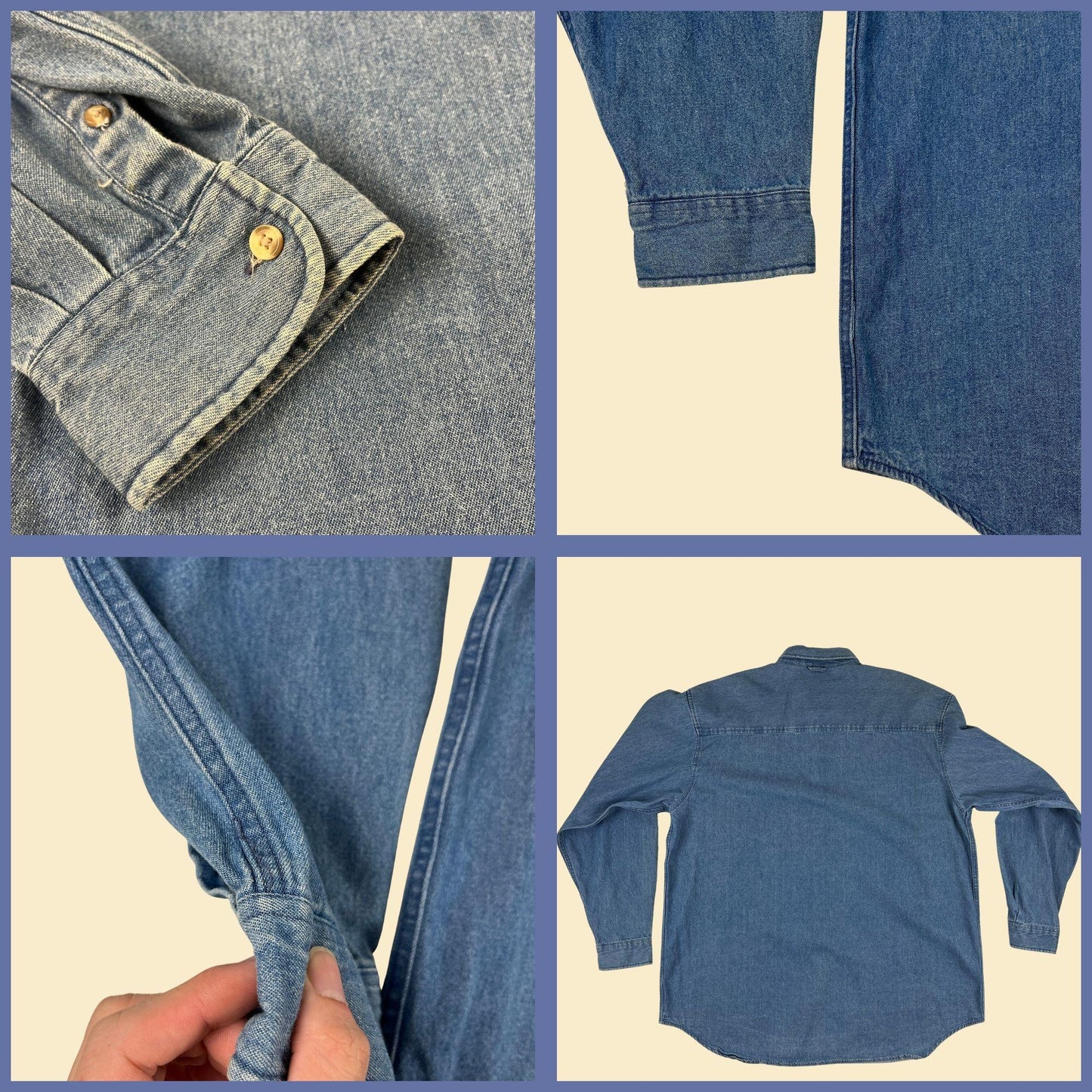 2000s PriceWaterHouseCoopers denim shirt, size 3XL chambray PWC button down Y2K shirt