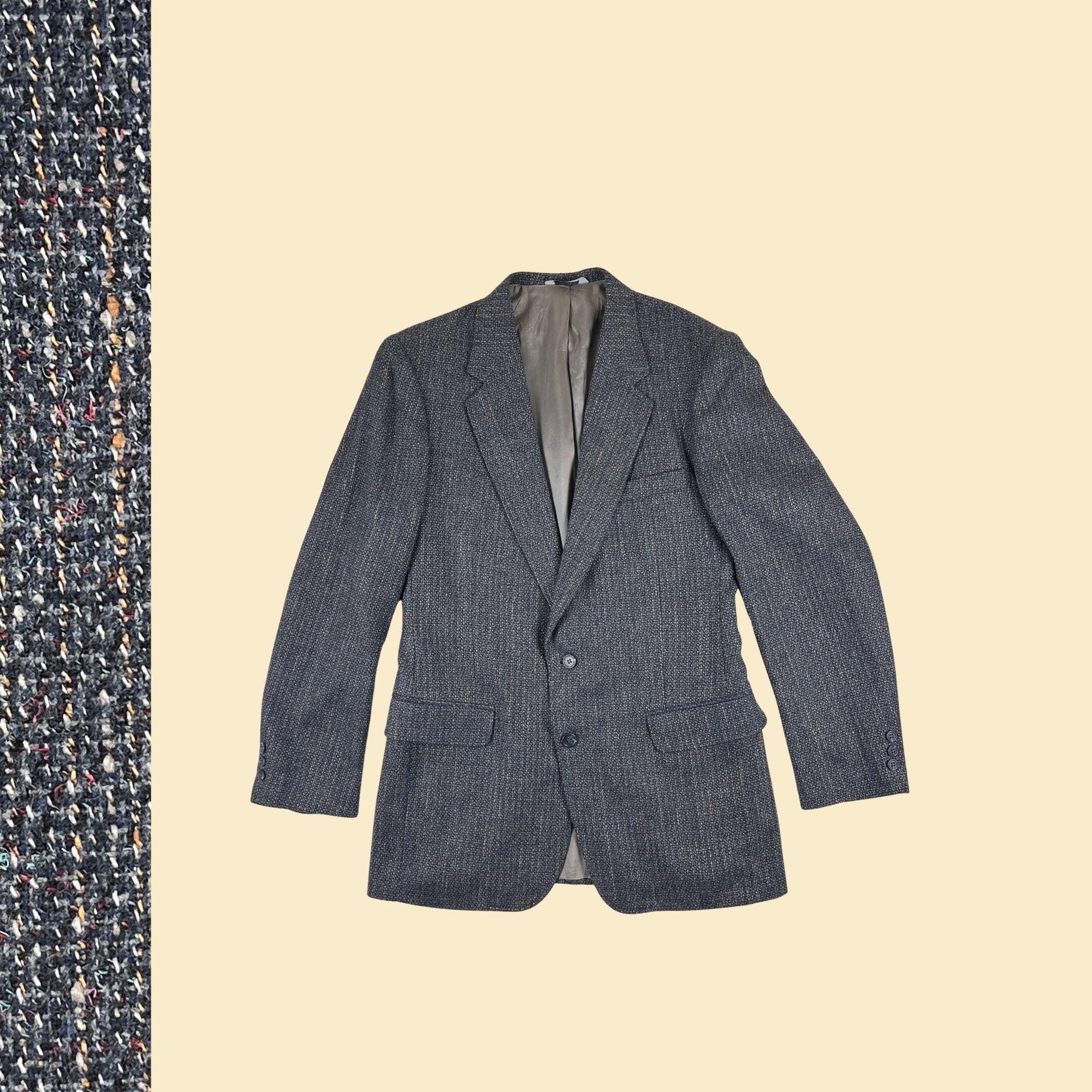 Vintage 80s/90s Carson Pirie Scott grey & blue sportscoat blazer jacket