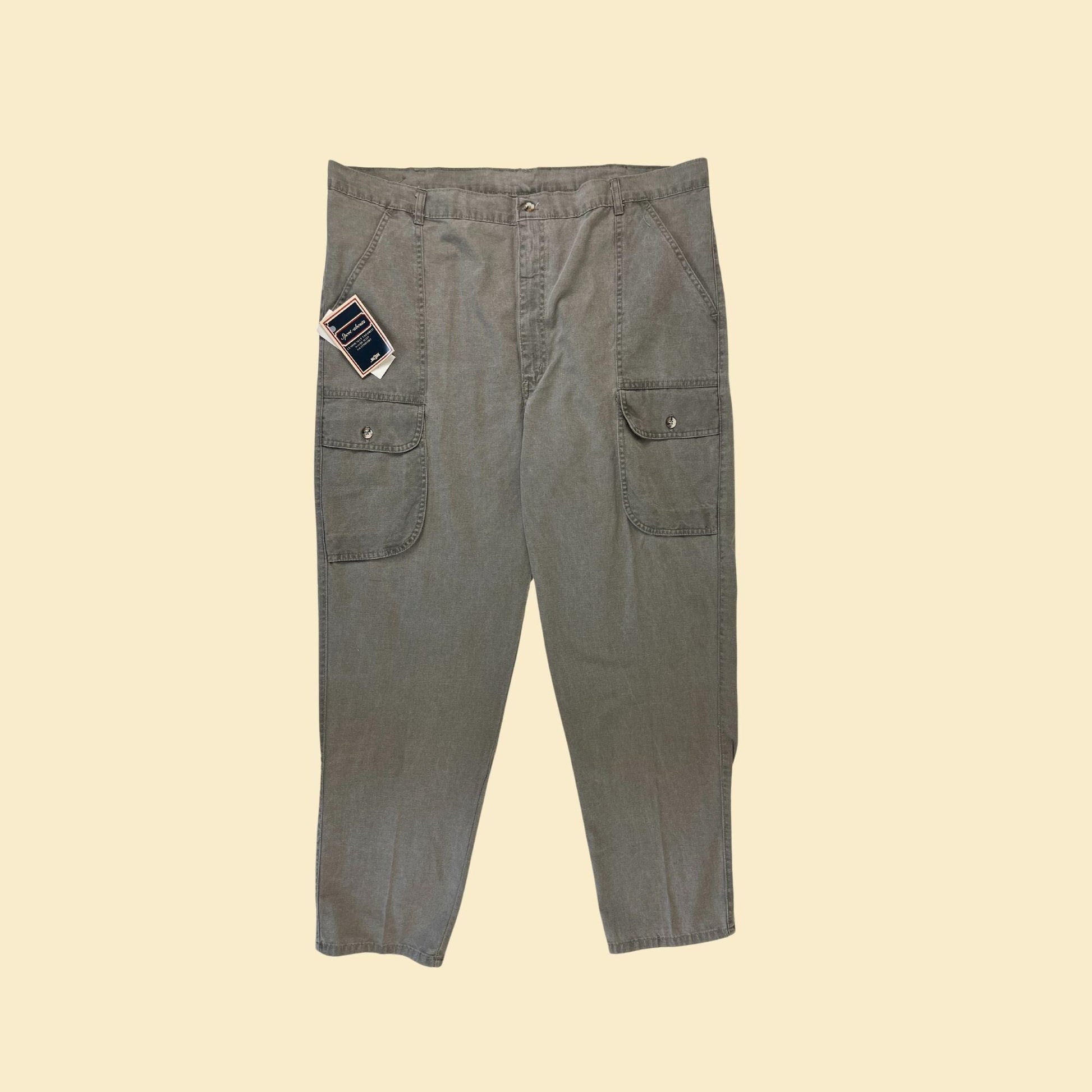 1980s cargo pants by Big Yank, 44x32 vintage men's safari-style grey pants w/ original tags