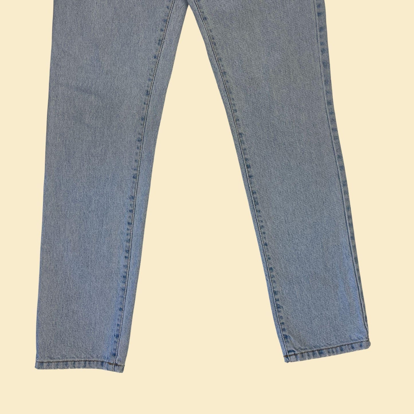 1990s Calvin Klein size 8 jeans, vintage light-wash "super slim" women's denim pants