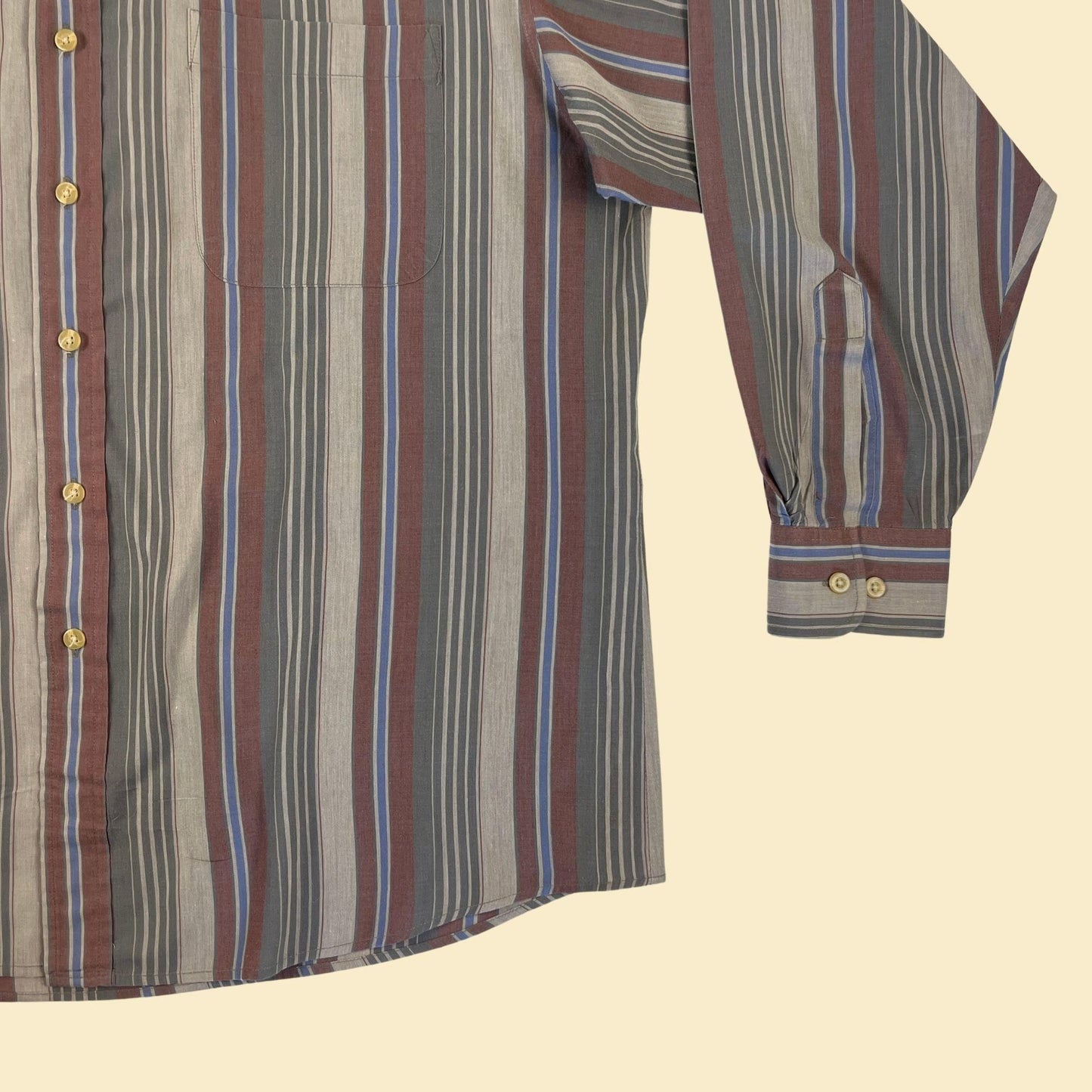 80s XL striped men's shirt by Bill Blass