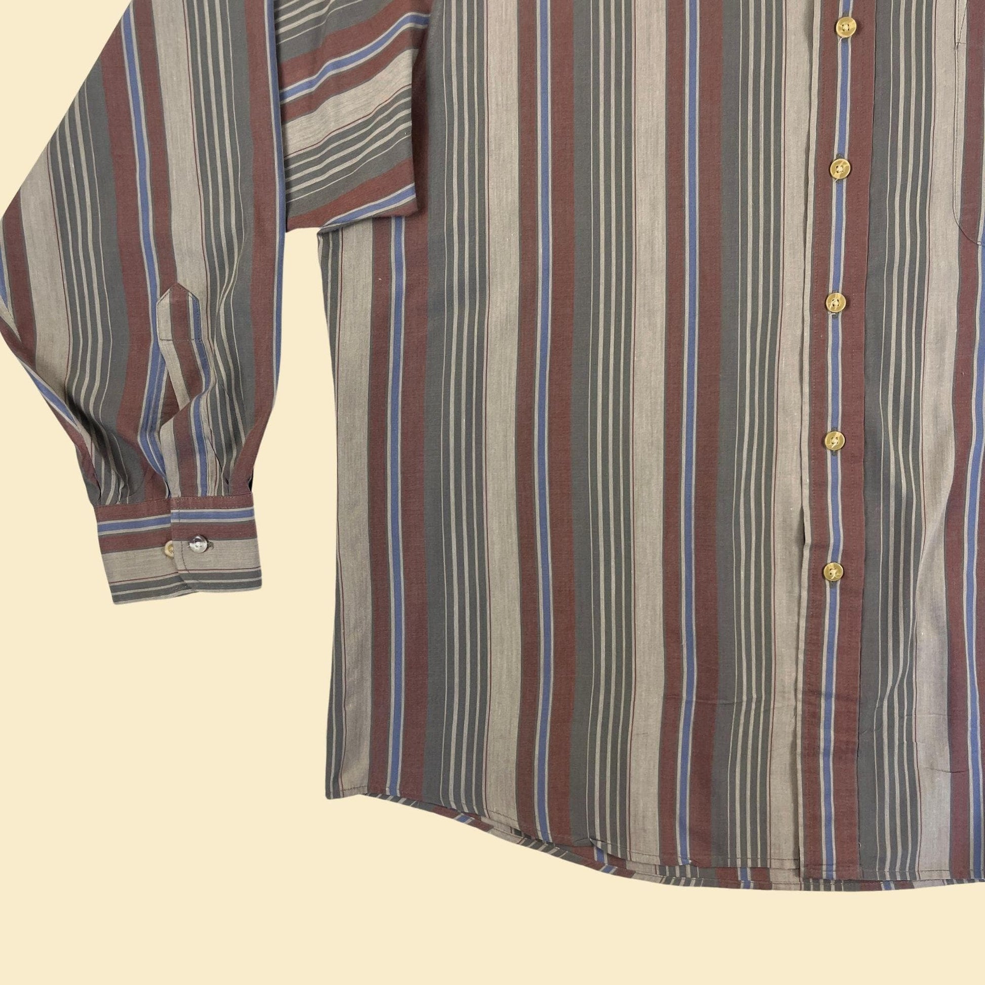 80s XL striped men's shirt by Bill Blass