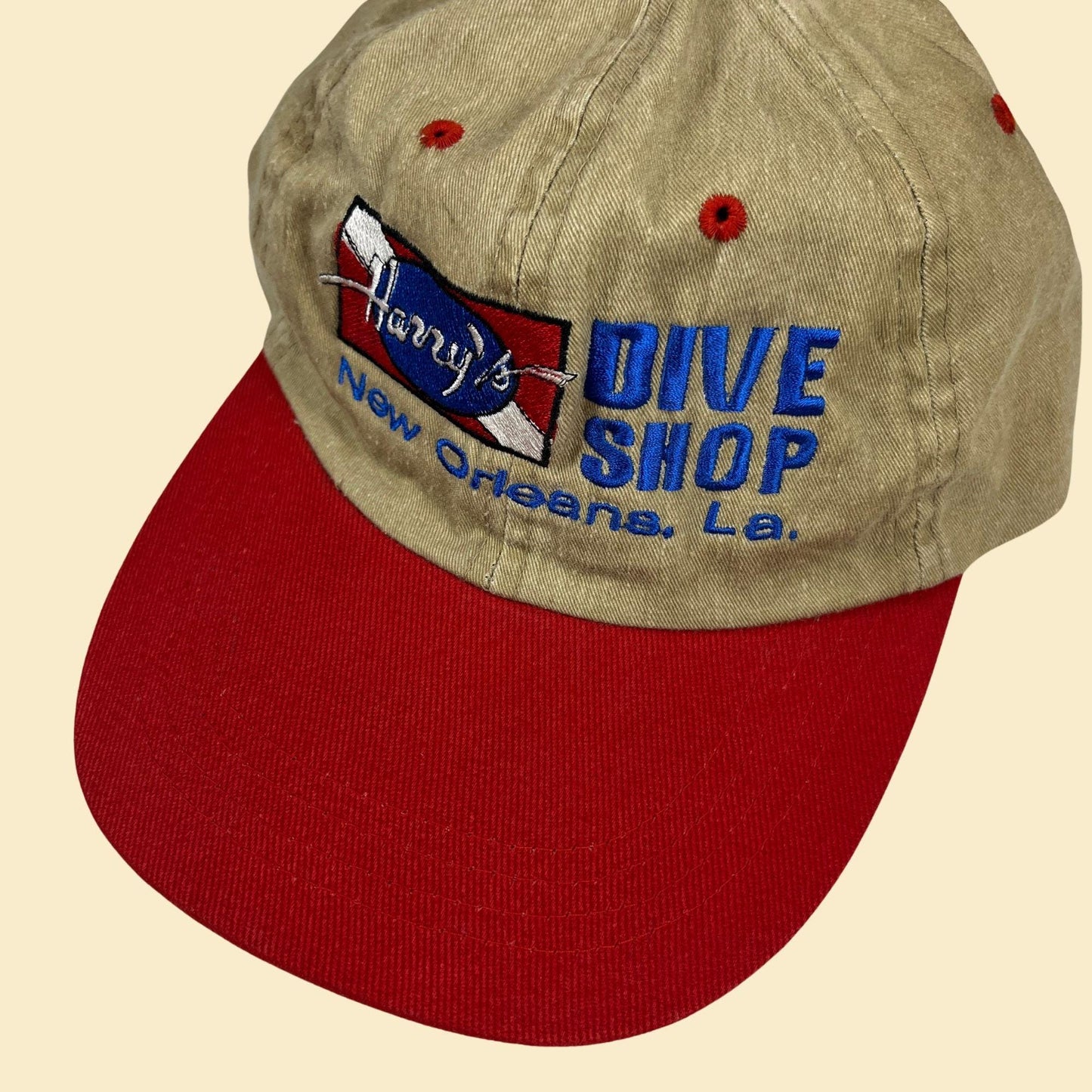 1990s hat w/ Harry's Dive Shop New Orleans logo, vintage baseball cap / snapback