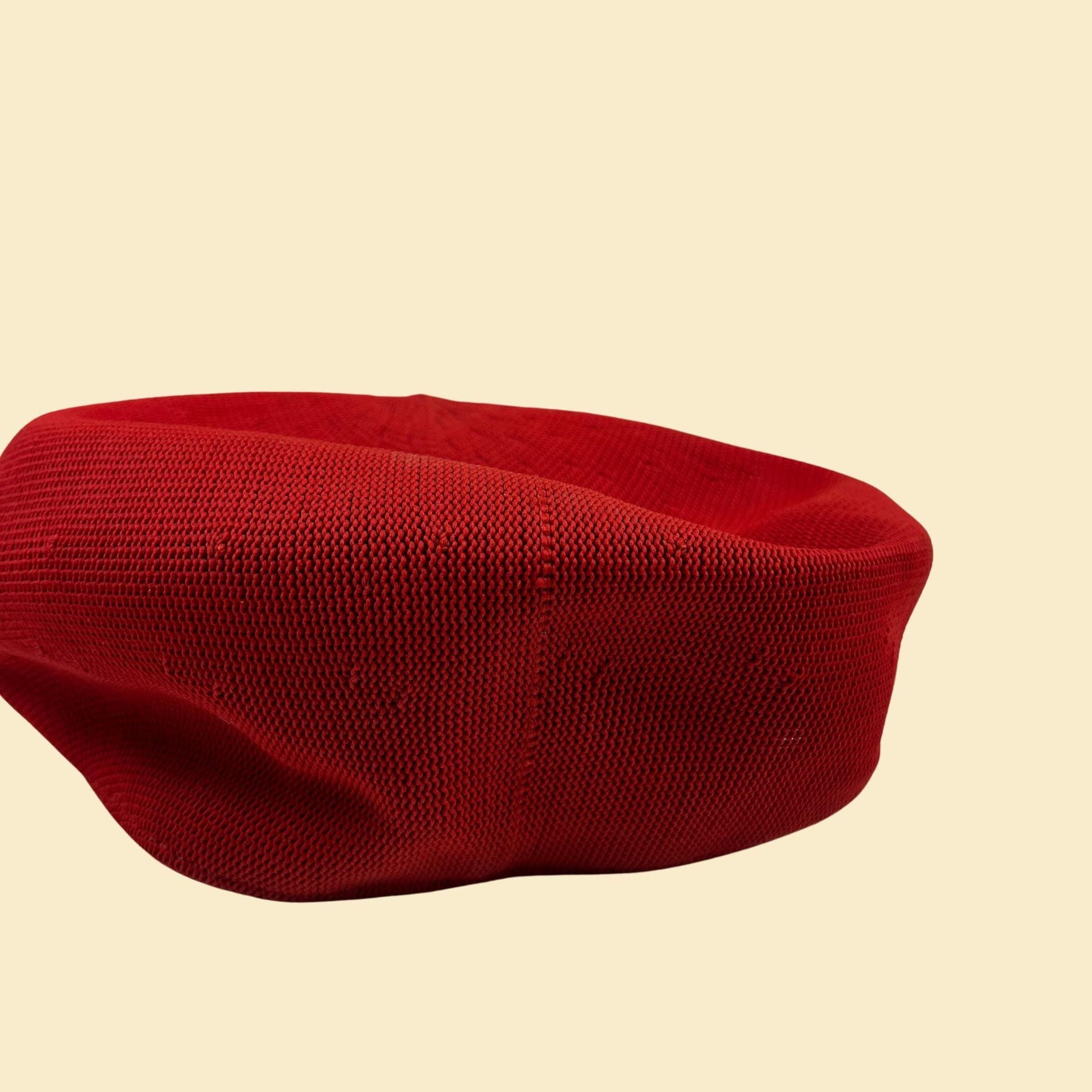 90s/Y2K red flat cap by Kangol Design, vintage solid red newsboy cap