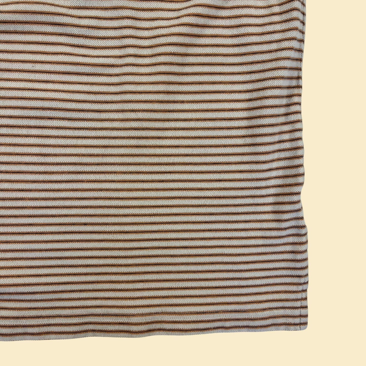 90s XL striped polo by St. John's Bay, vintage orange & white men's short sleeve polo