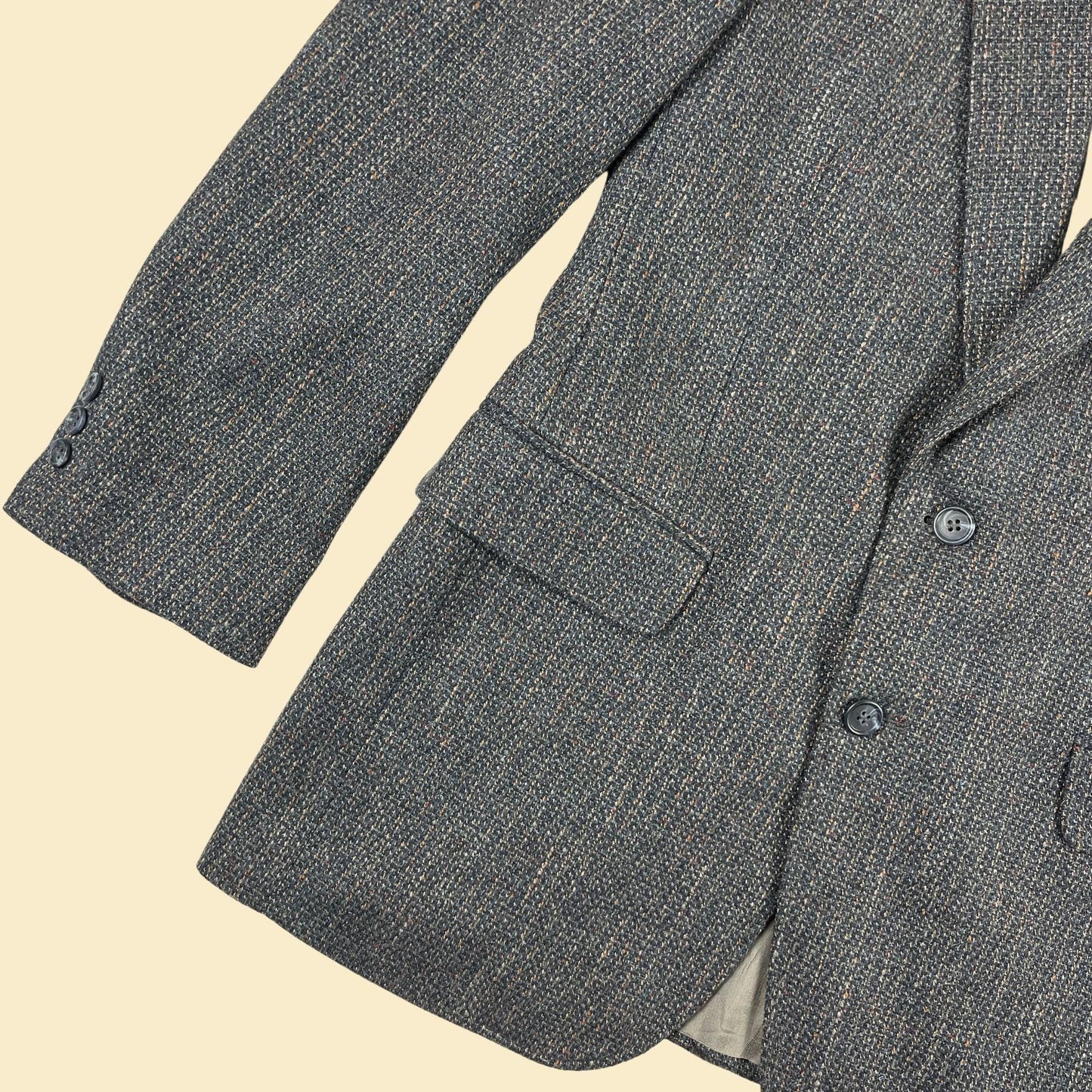 Vintage 80s/90s Carson Pirie Scott grey & blue sportscoat blazer jacket