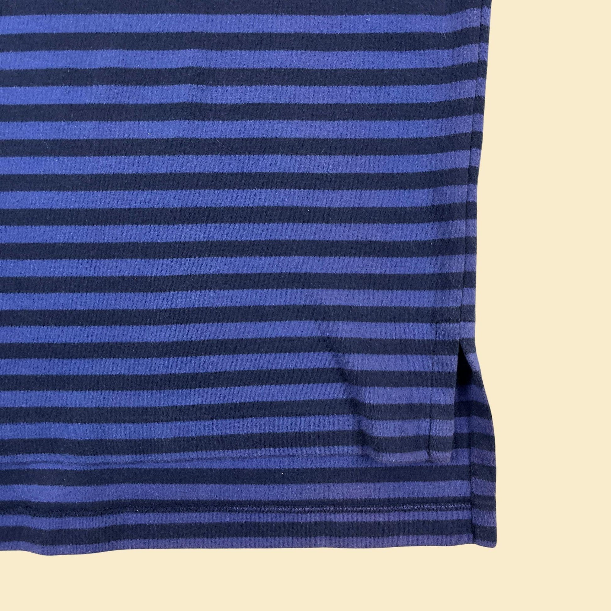 90s XL Polo by Ralph Lauren shirt, vintage blue striped polo short sleeve top