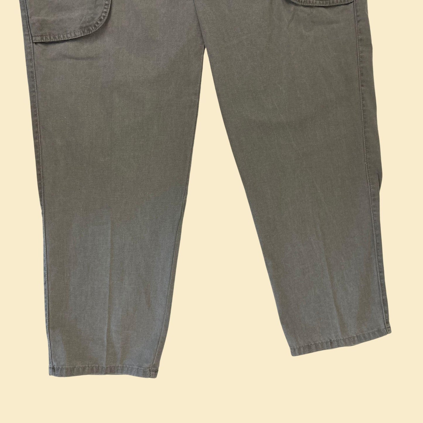 1980s cargo pants by Big Yank, 44x32 vintage men's safari-style grey pants w/ original tags