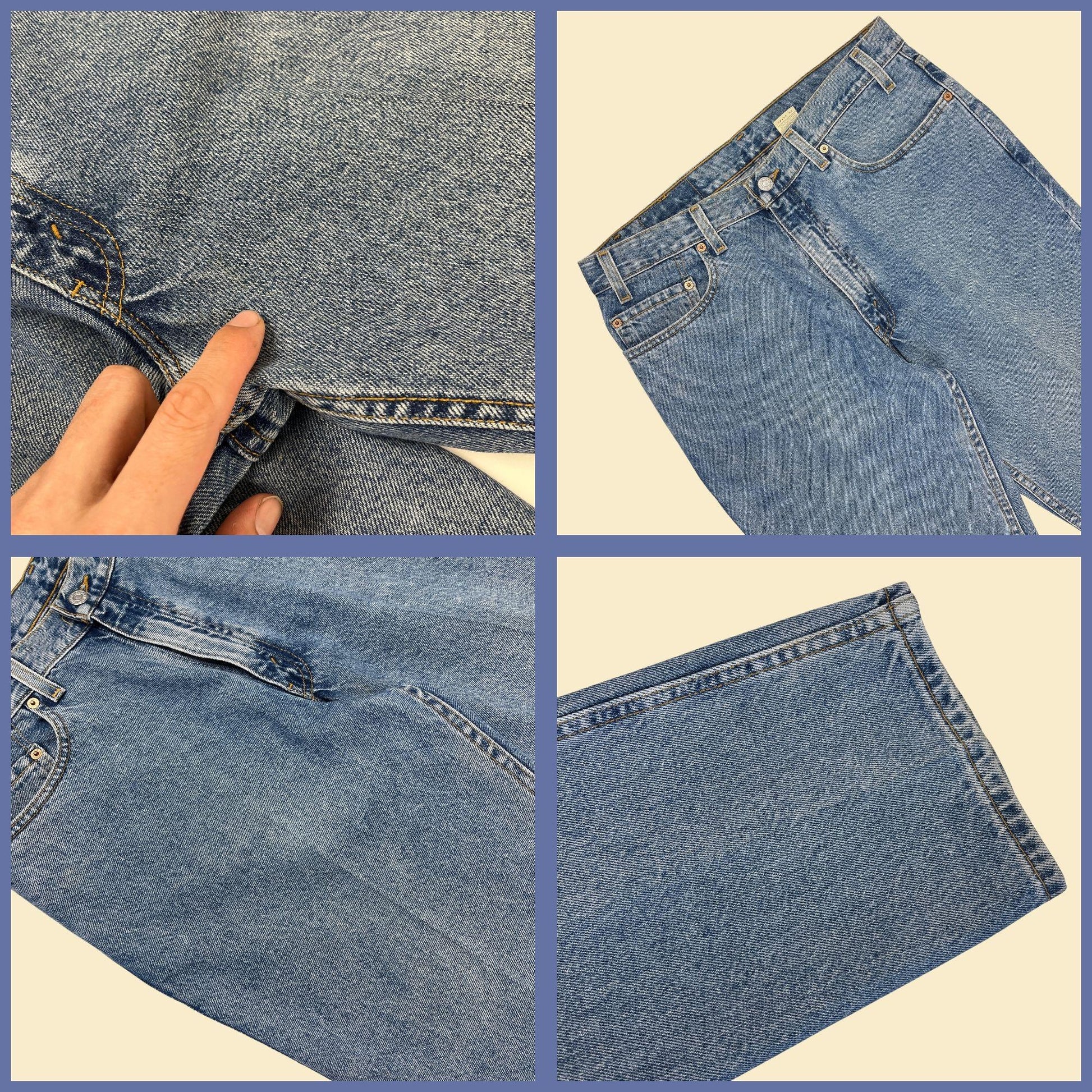 Vintage 90s Levi's 550 denim pants, 36x29 Levi's medium wash cotton jeans, 1999 denim pants