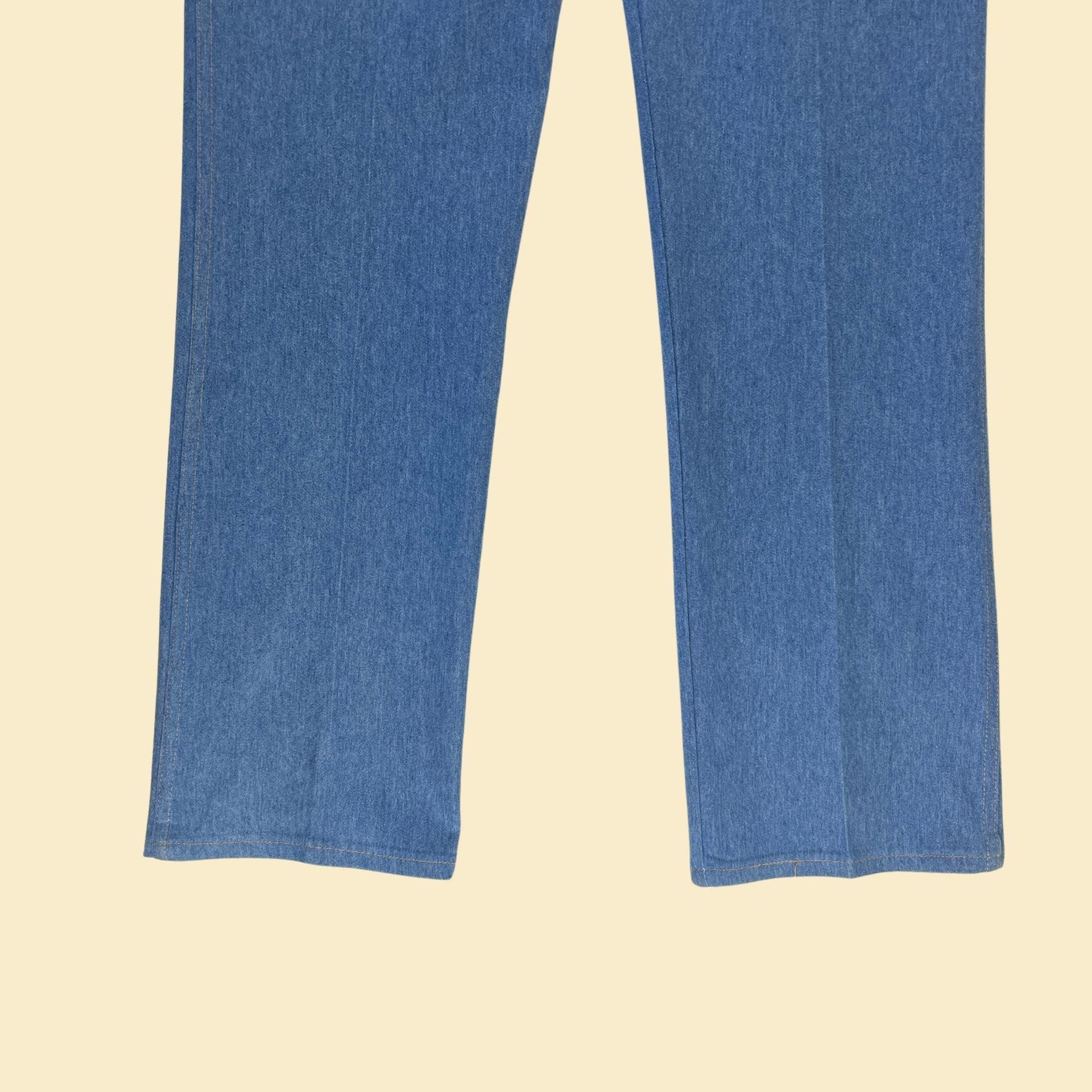 1990s men's 38x34 blue pants/jeans by Comfort Action Sports, vintage men's light wash denim pants