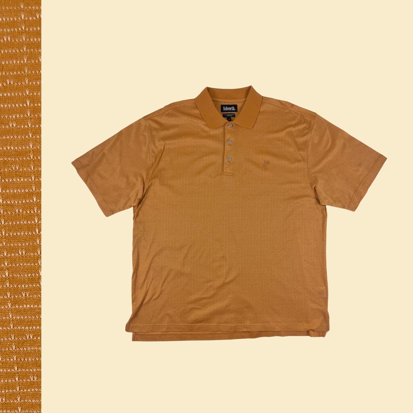 Y2K orange XL golf polo by Ashworth, vintage short sleeve casual golf shirt