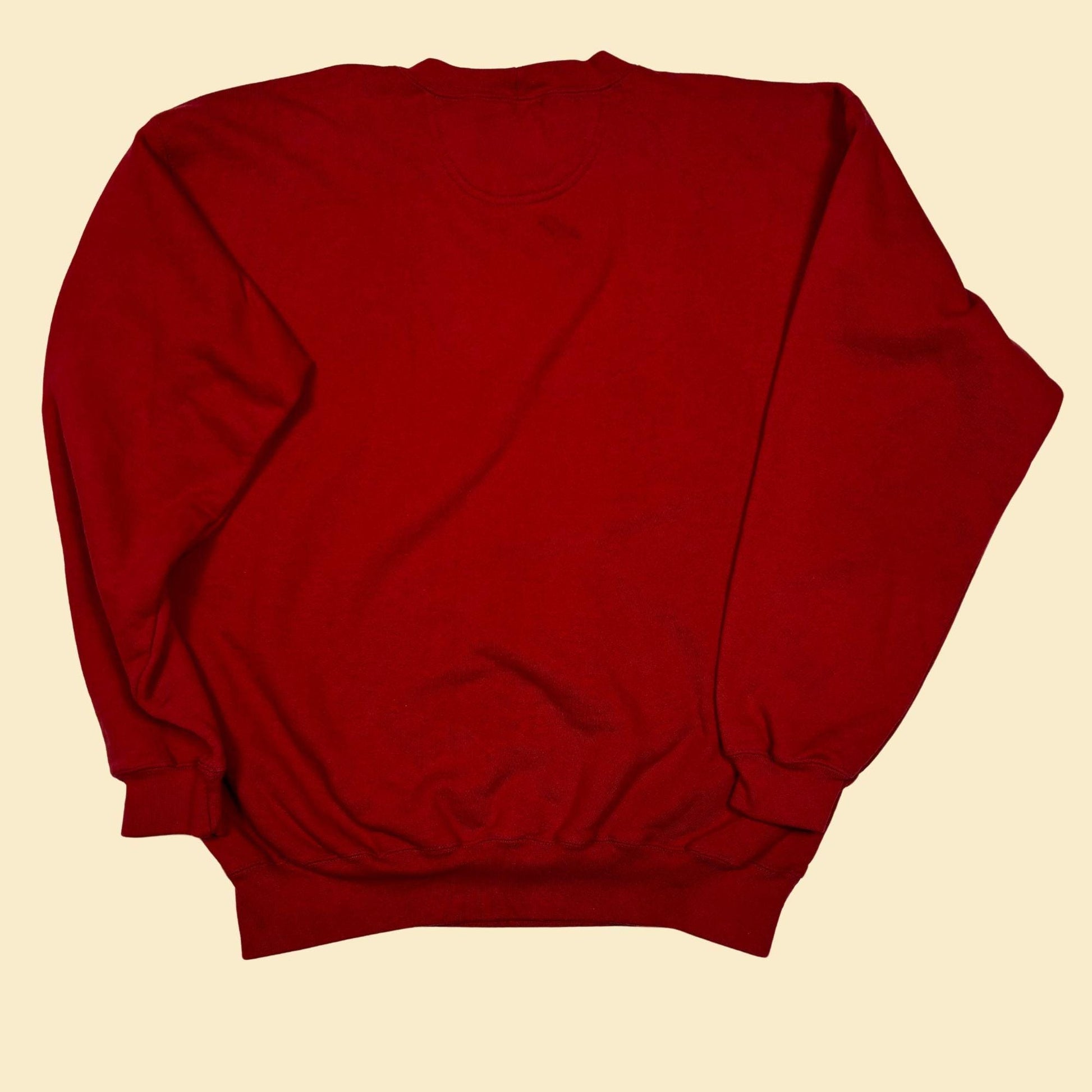 90s/Y2K Levi Strauss & Co crewneck sweatshirt, size L vintage solid red pullover crew