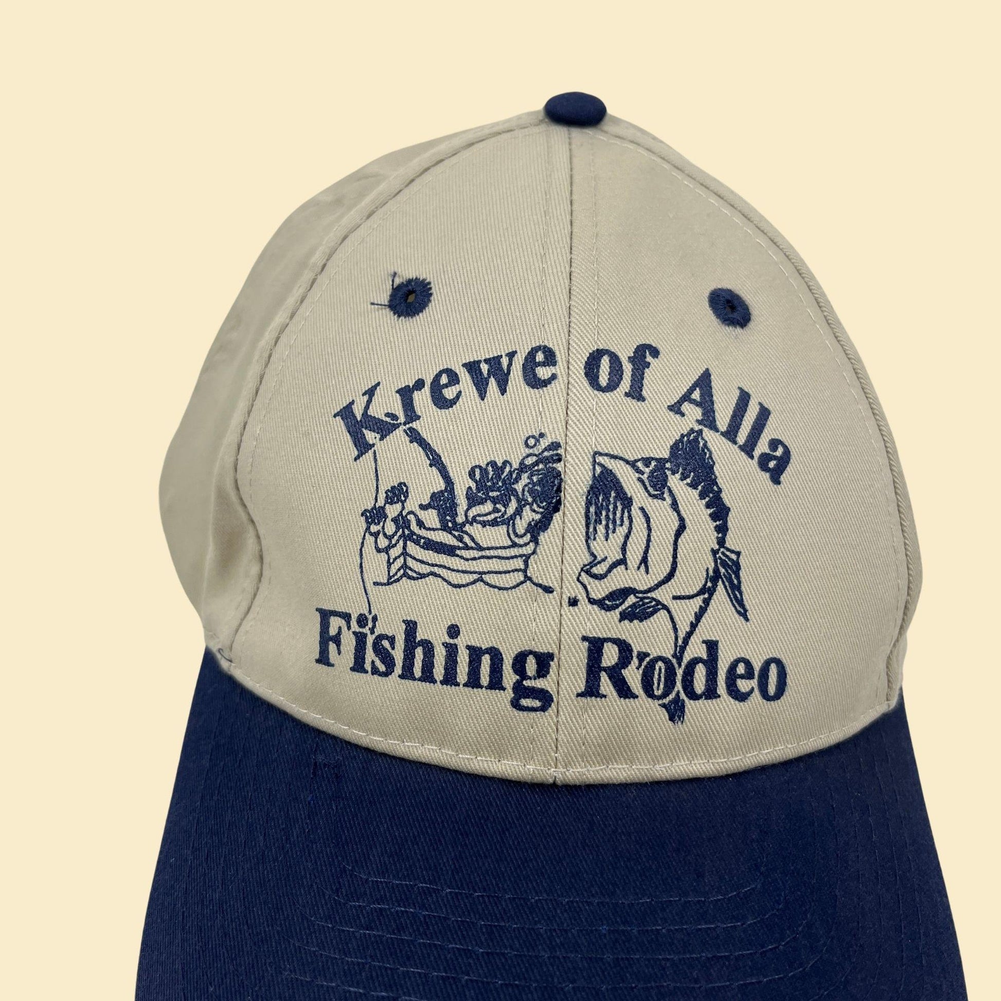 1990s Krewe of Alla Fishing Rodeo baseball cap, vintage New Orleans Louisiana hat by Otto