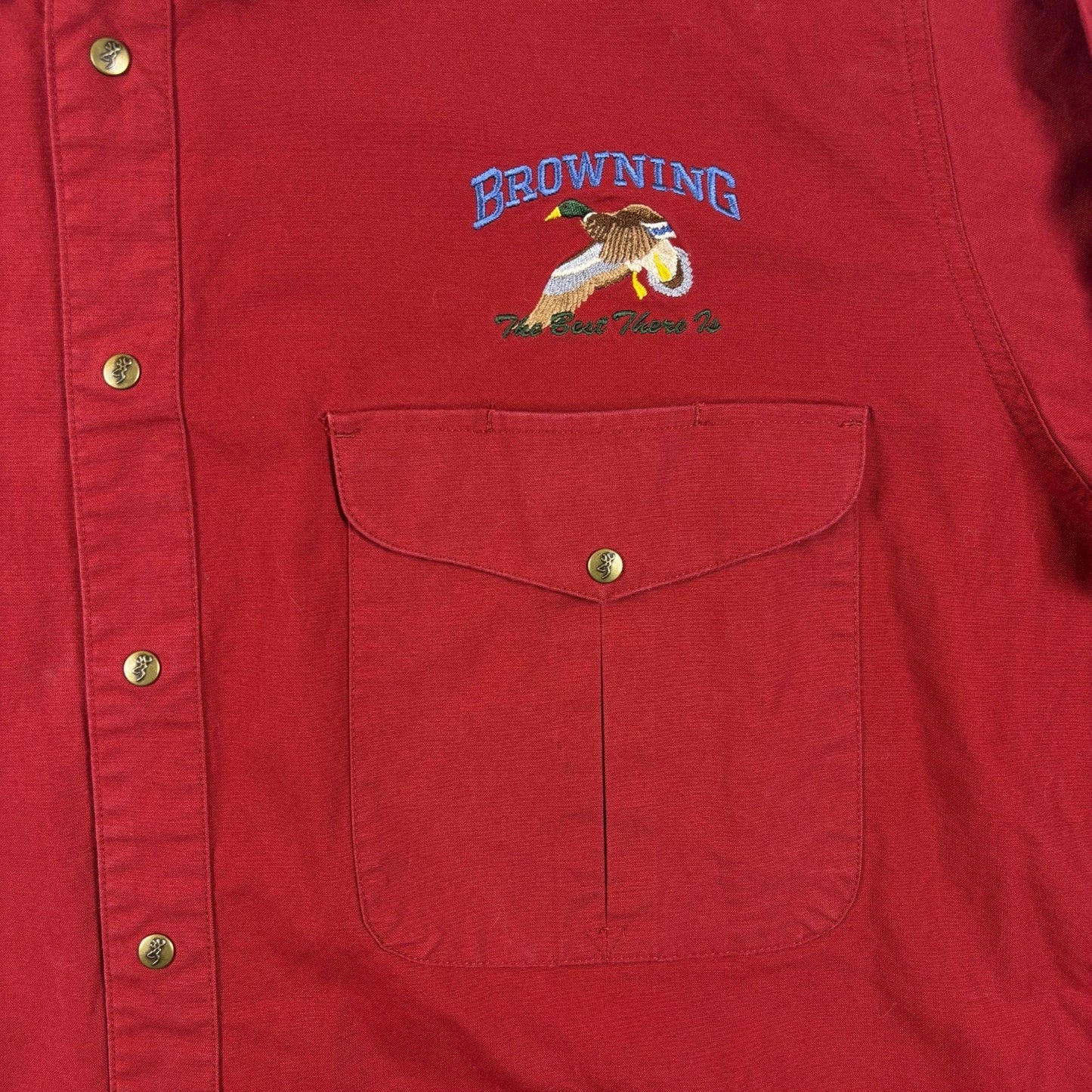 90s/Y2K XL men's hunting shirt by Browning, vintage red cotton long sleeve button down top