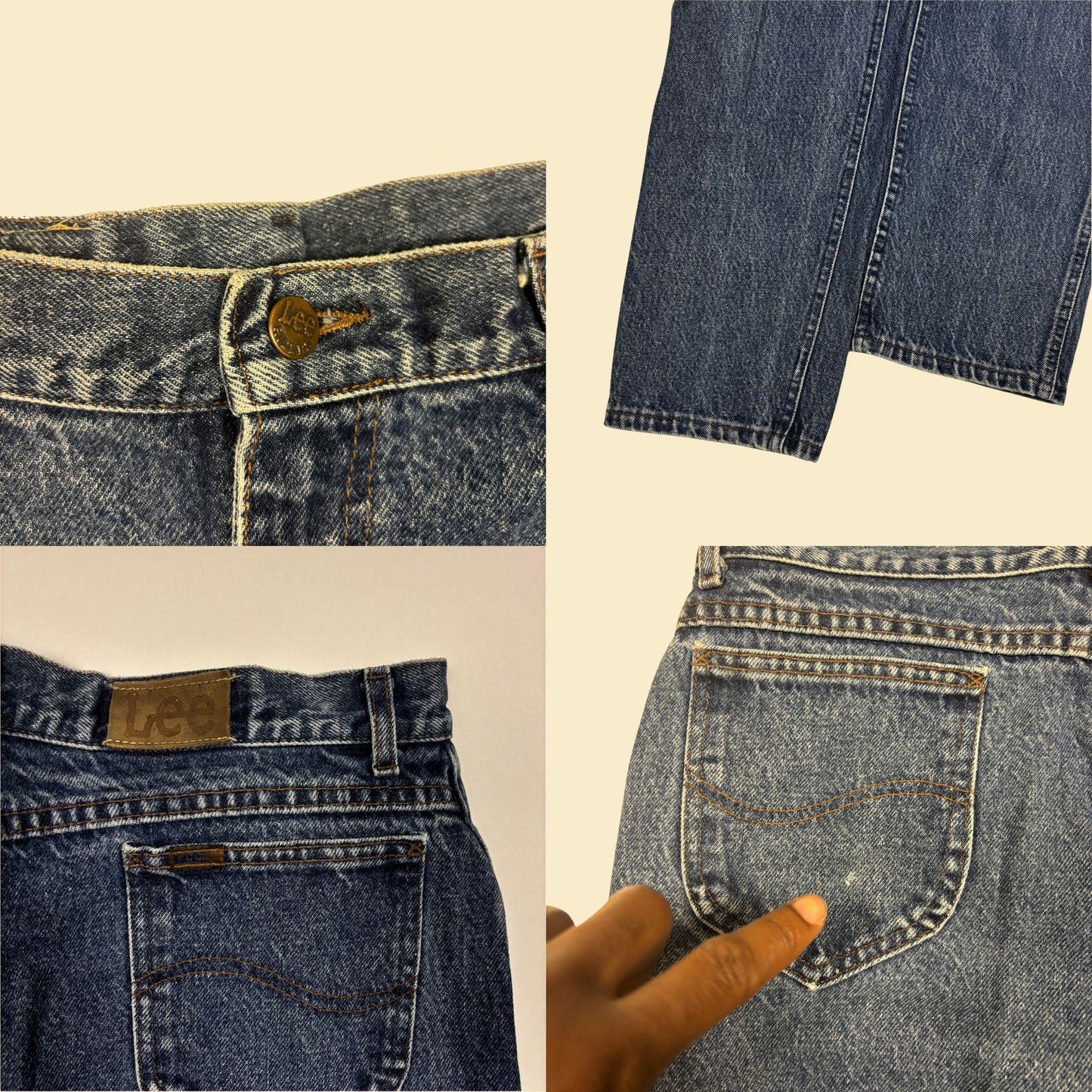 Lee 80s/90s size 18 jeans, vintage highrise women's darkwash straight leg denim pants